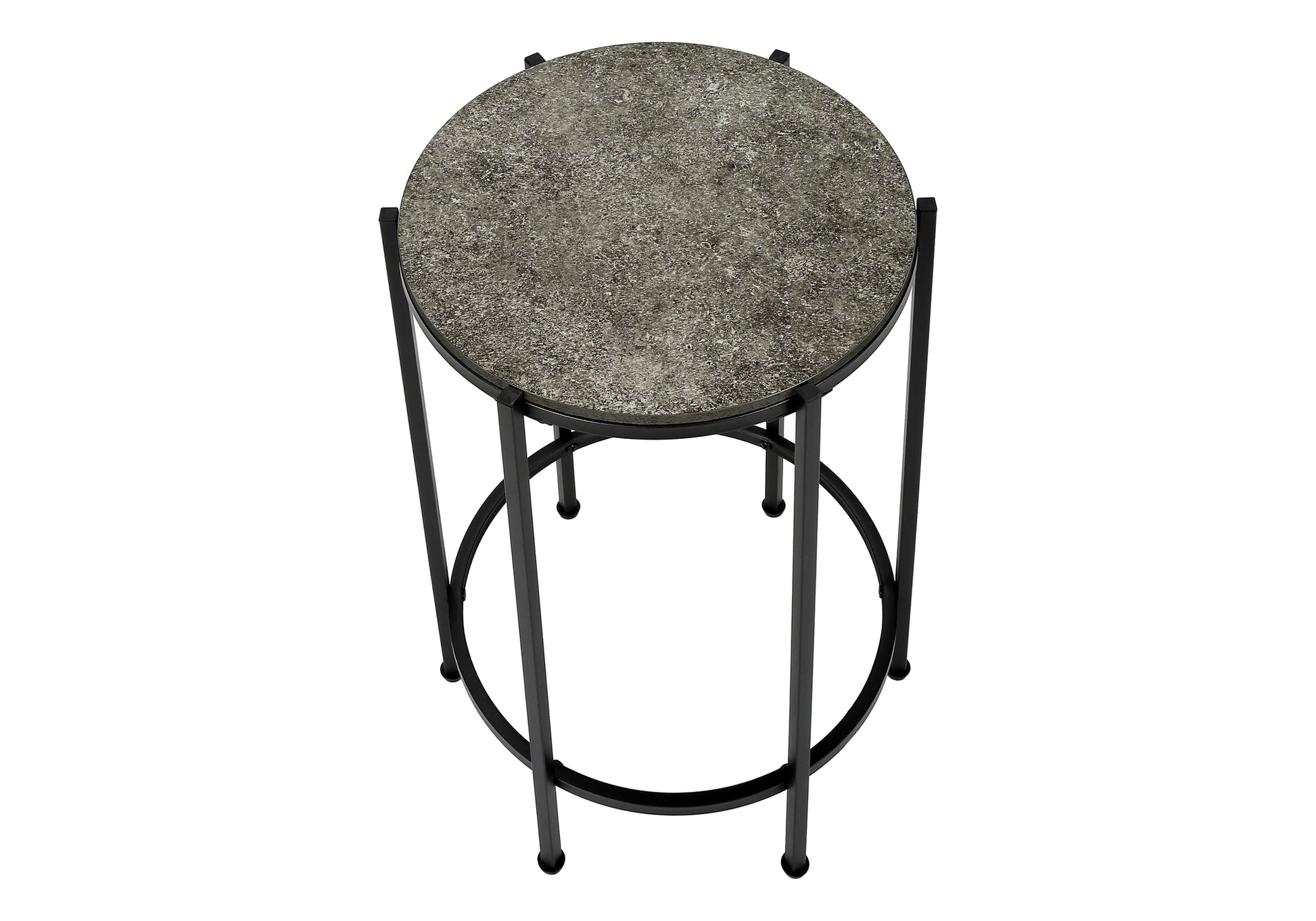 Accent Table 24"H Dark Bronze Round Side Table-Accent Table-DECOROLALA
