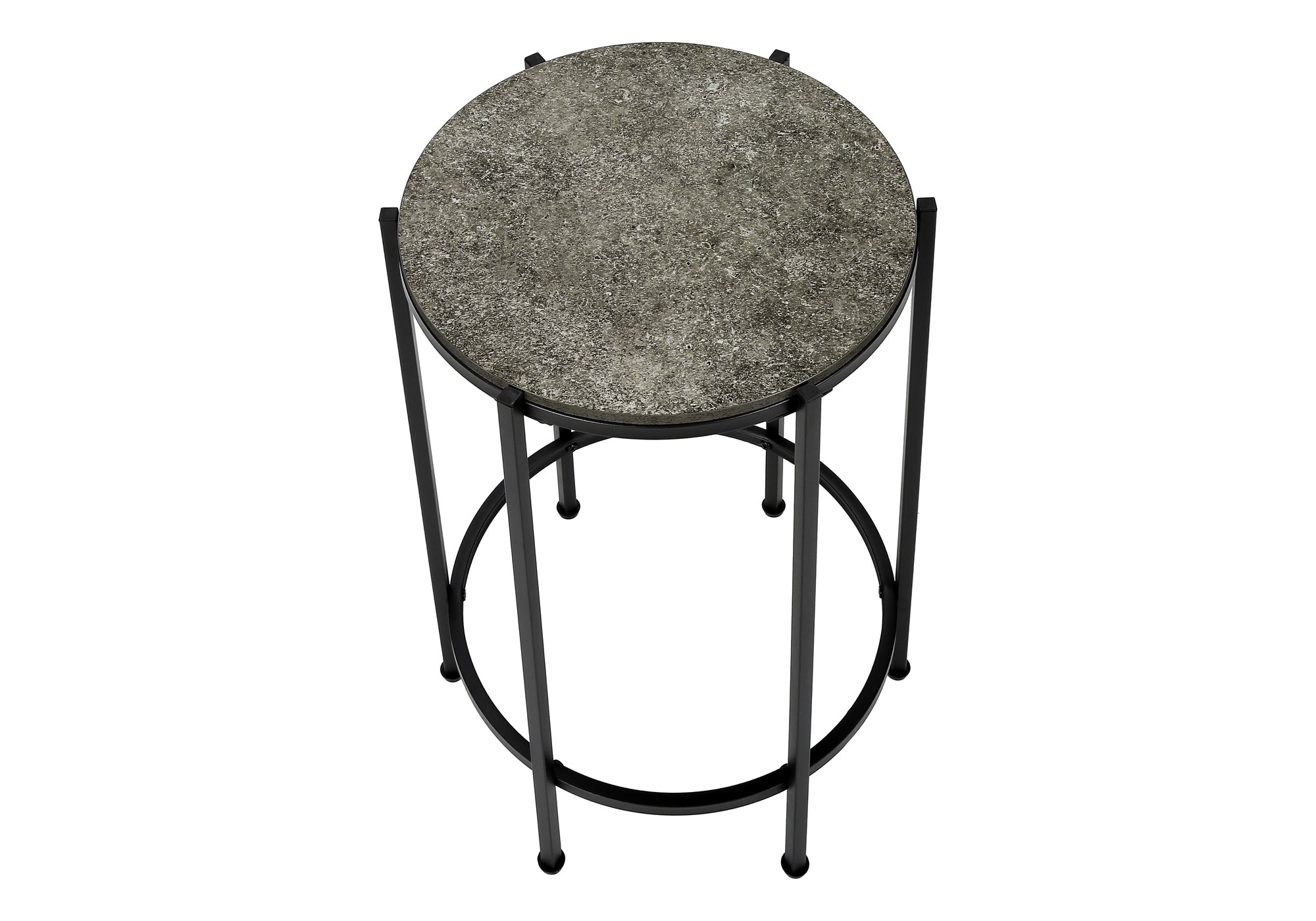 Accent Table 24"H Dark Bronze Round Side Table-Accent Table-DECOROLALA