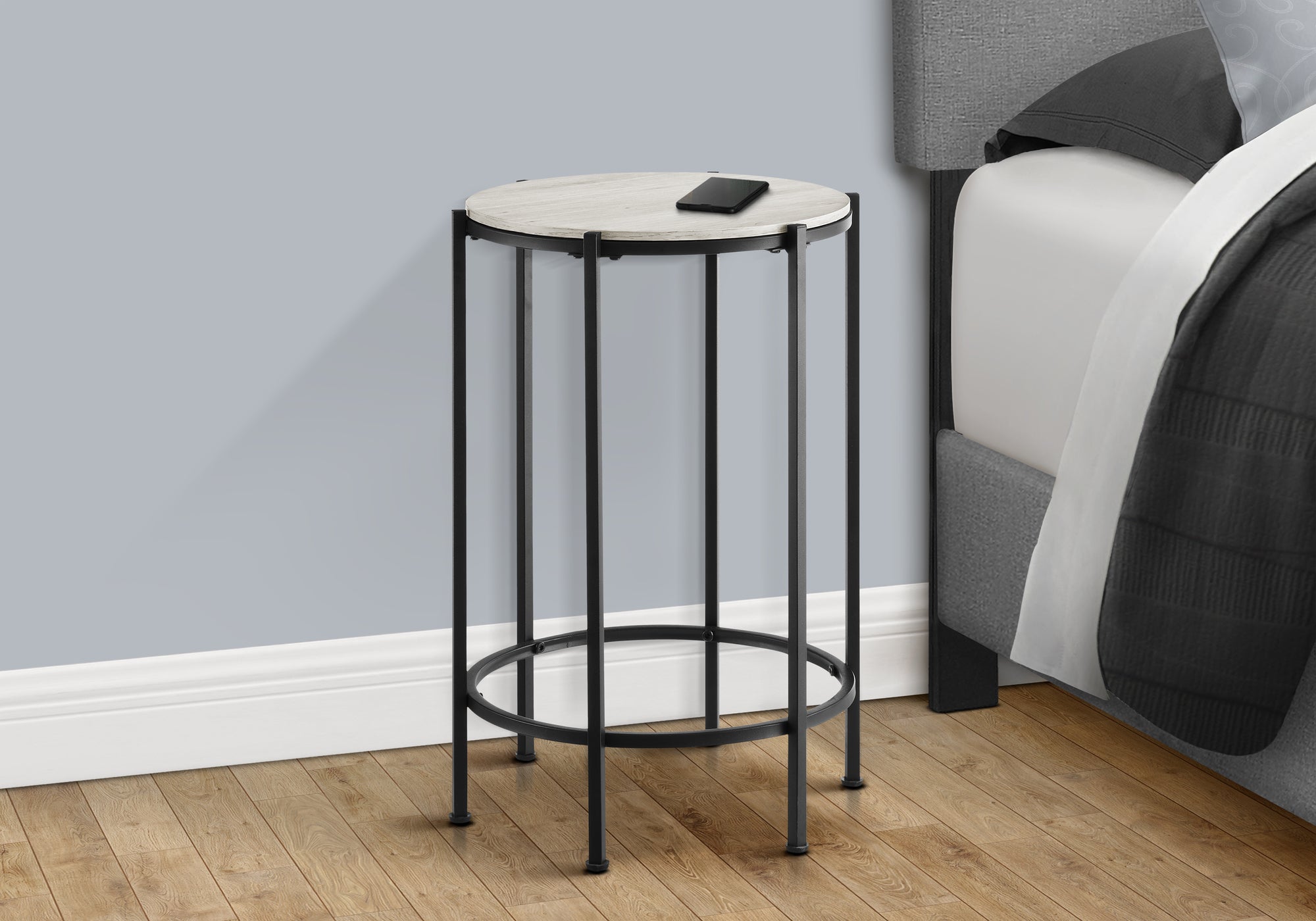 Accent Table 24"H Dark Bronze Round Side Table-Accent Table-DECOROLALA