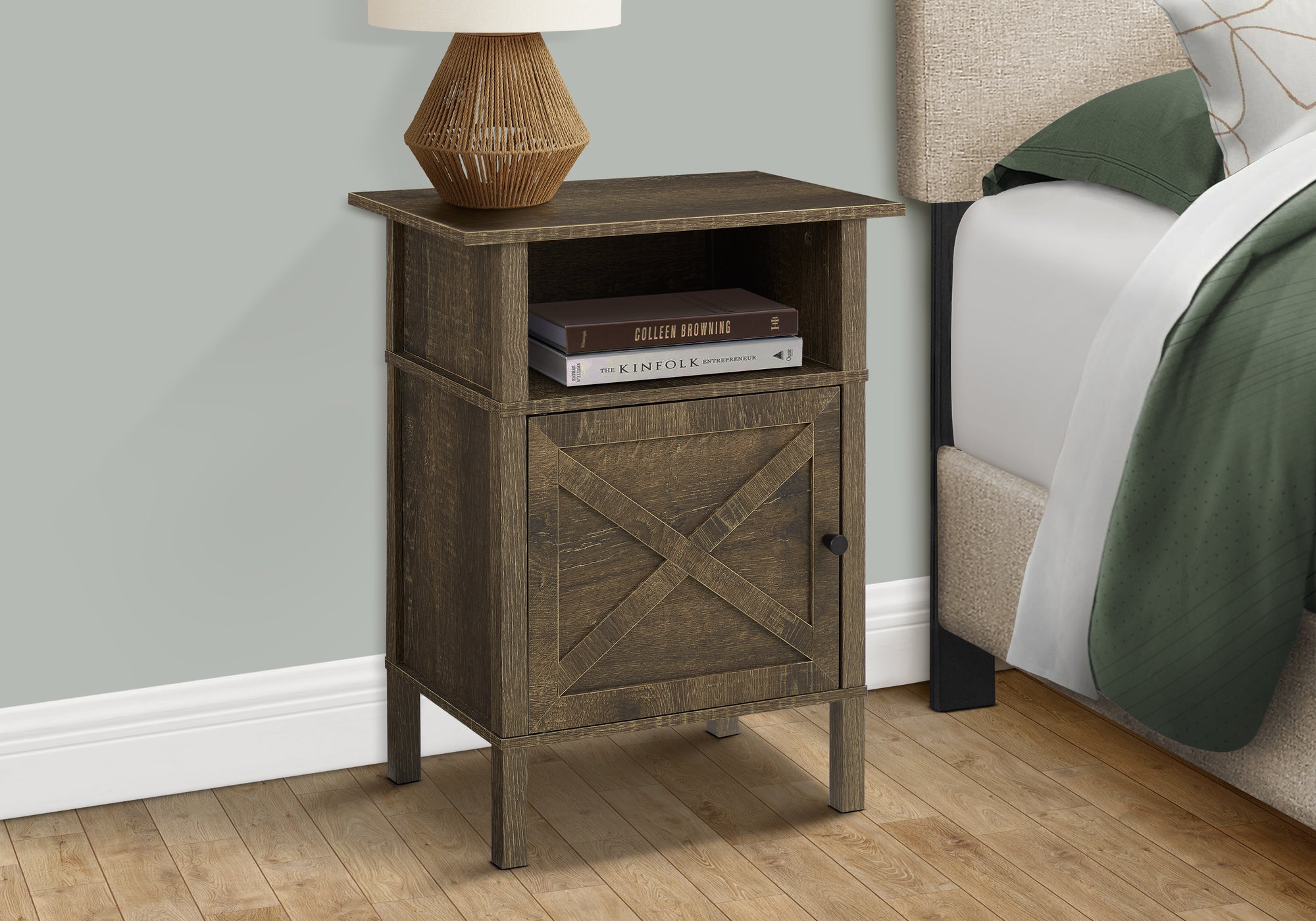 Accent Table 24"H Dark Bronze with Storage-Accent Table-DECOROLALA