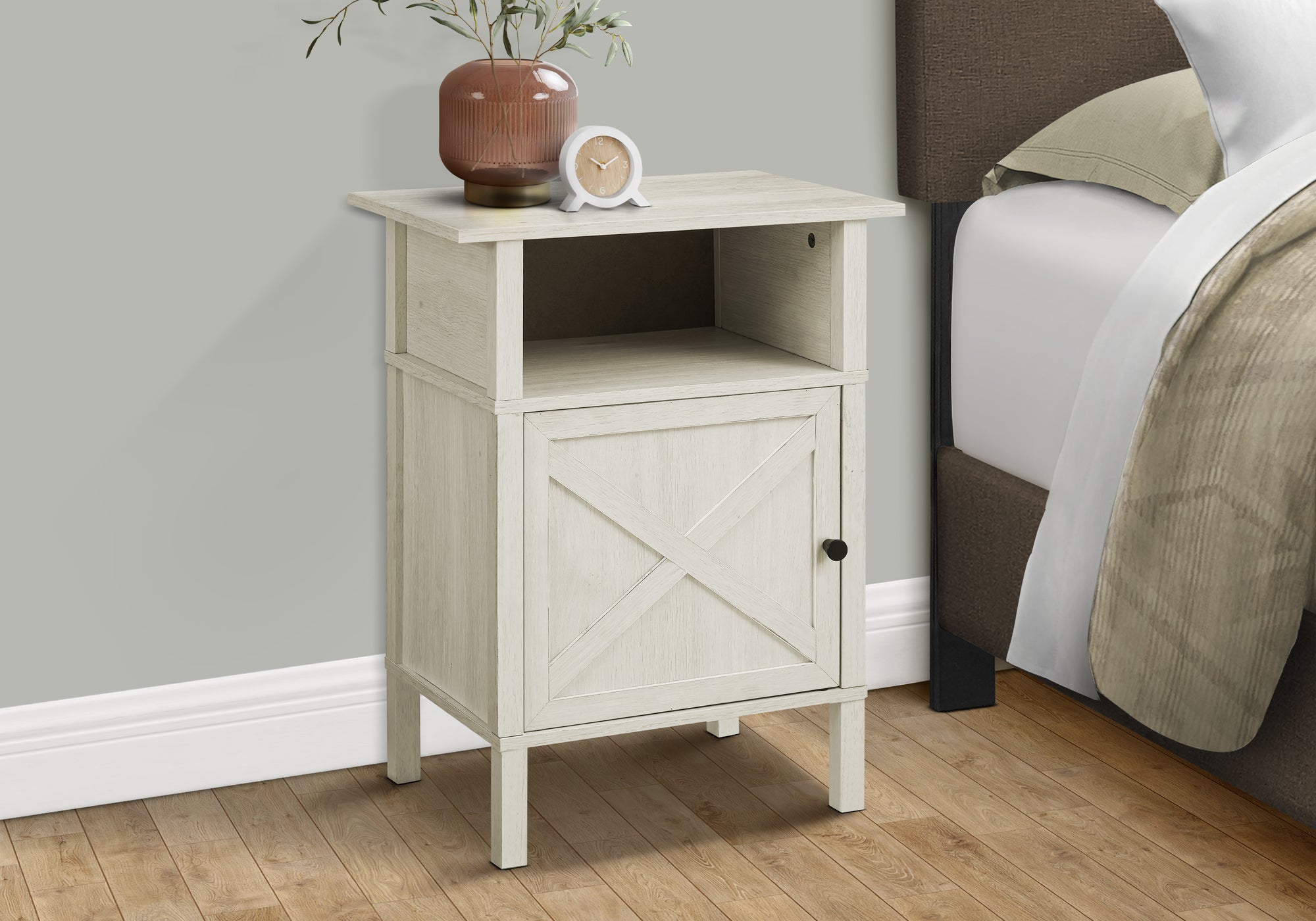 Accent Table 24"H Dark Bronze with Storage-Accent Table-DECOROLALA