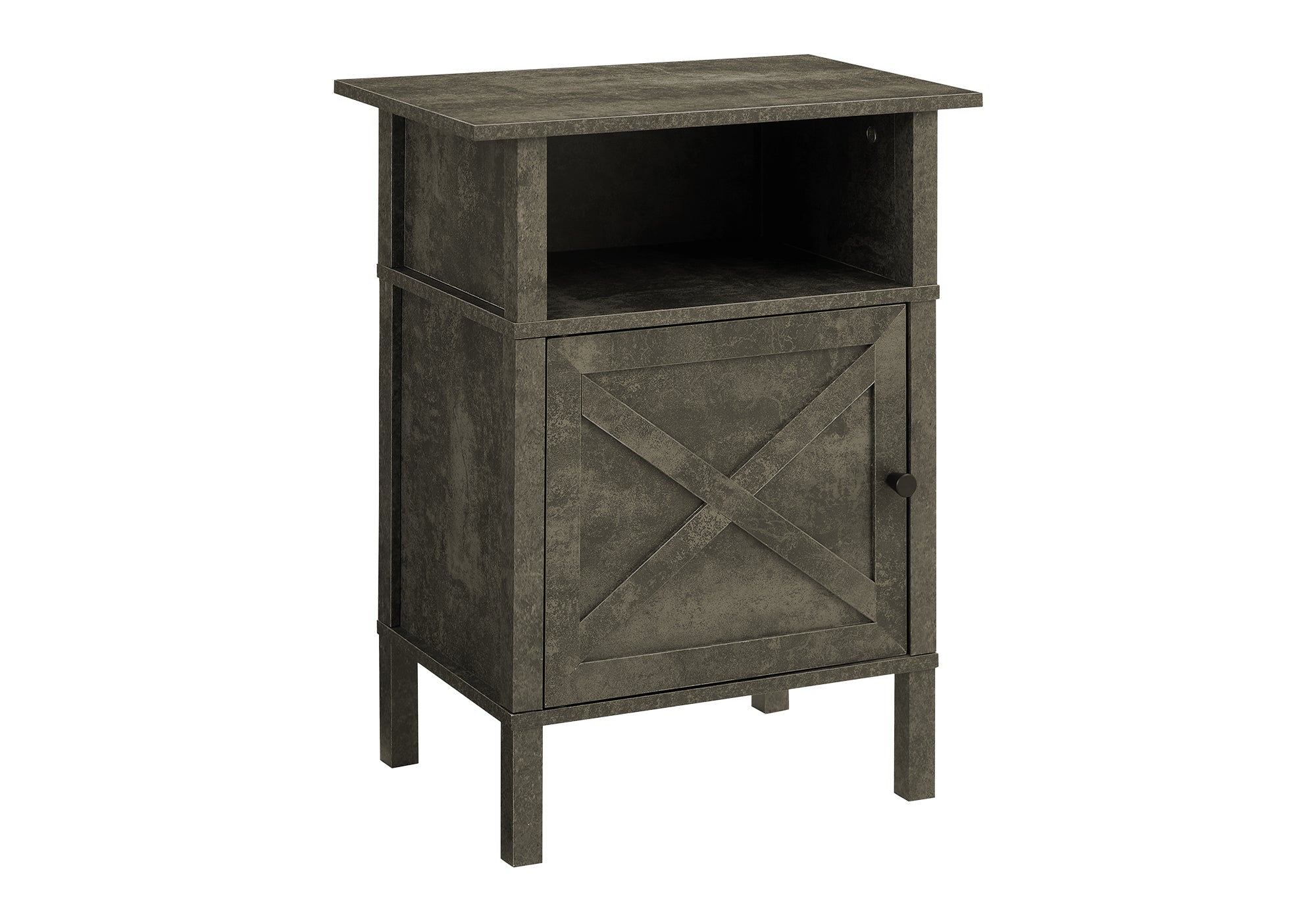Accent Table 24"H Dark Bronze with Storage-Accent Table-DECOROLALA