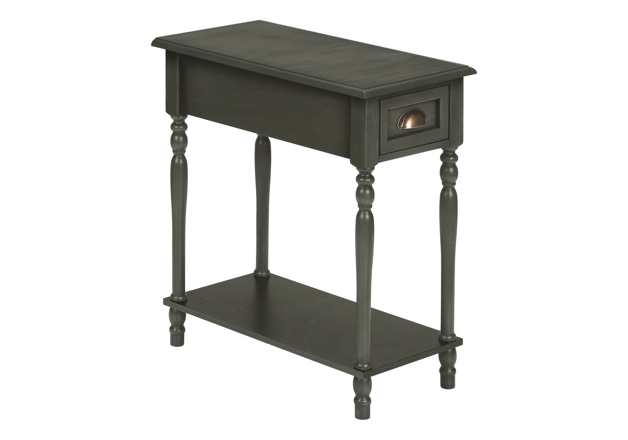 Accent Table - 24"H / Dark Green Veneer End Table-Accent Table-DECOROLALA