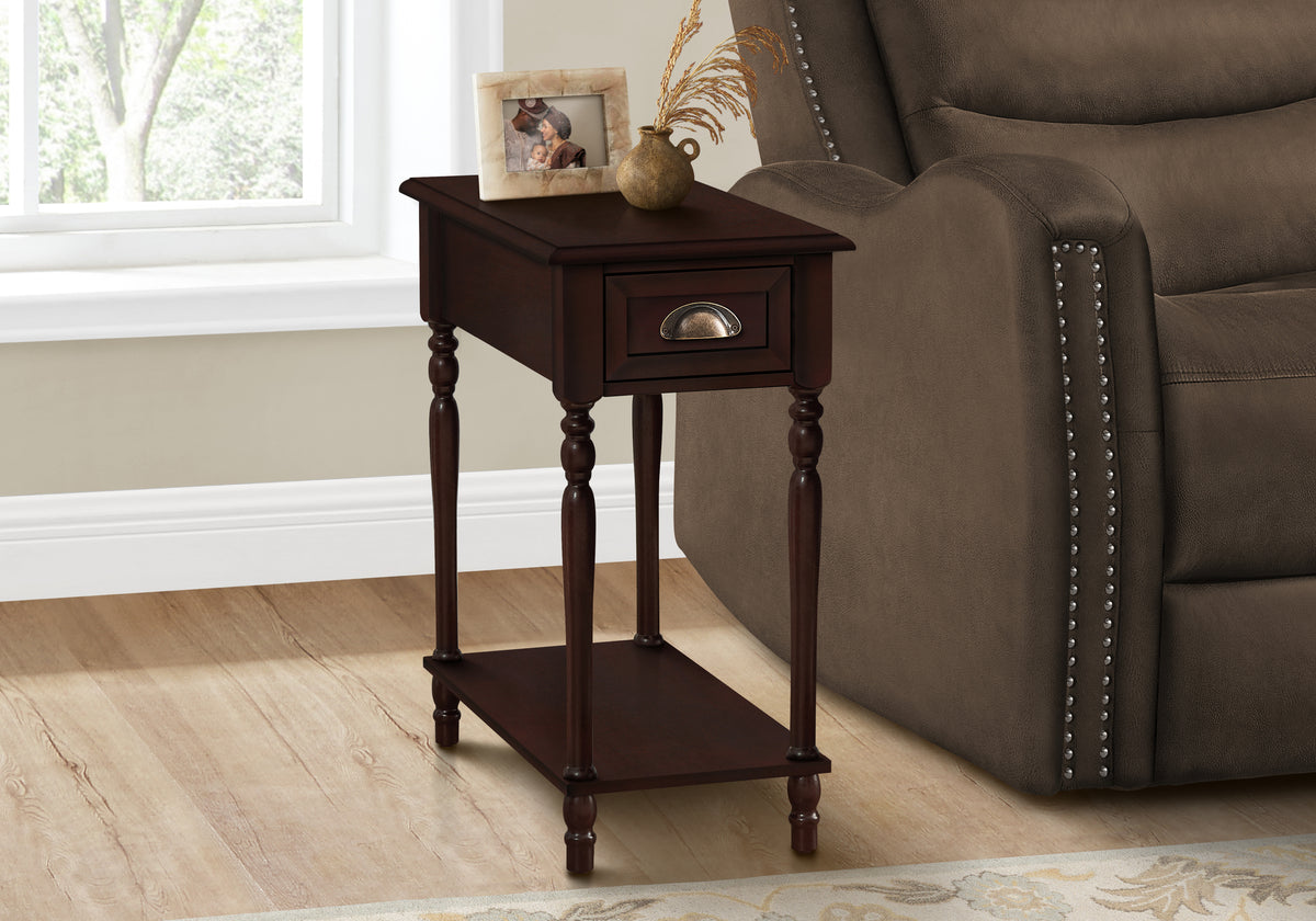 Accent Table 24"H Dark Green Veneer End Table-Accent Tables-DECOROLALA