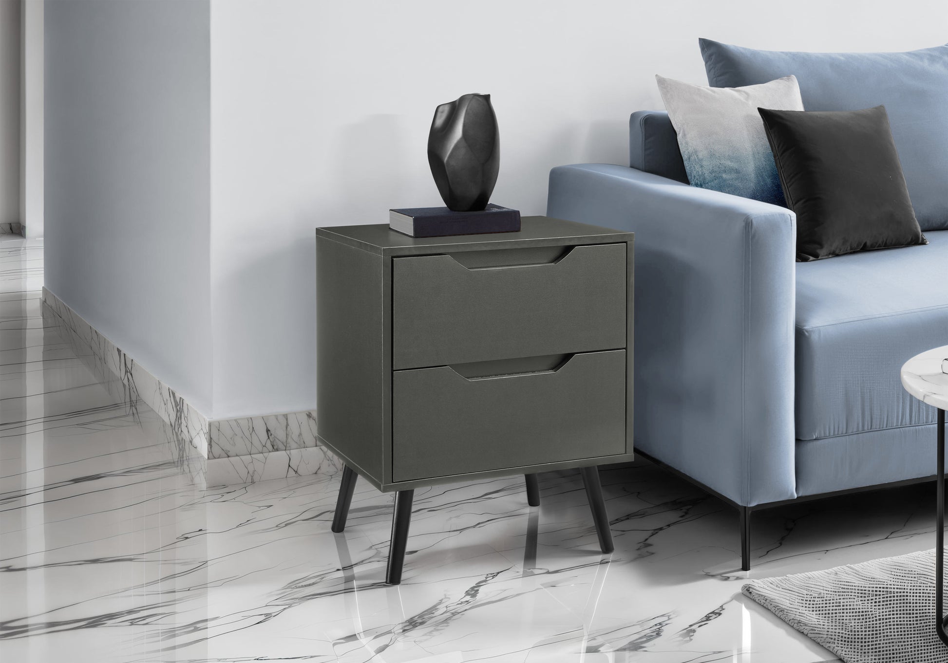 Accent Table - 24"H / End Table With 2 Drawers-Accent Table-DECOROLALA