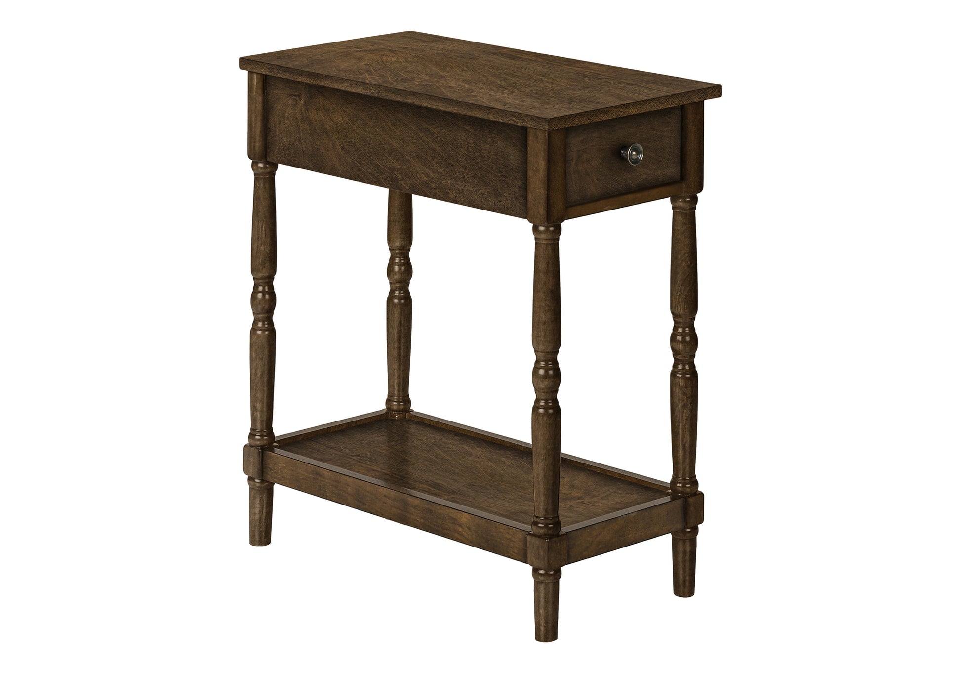 Accent Table - 24"H Espresso Veneer End Table-Accent Table-DECOROLALA