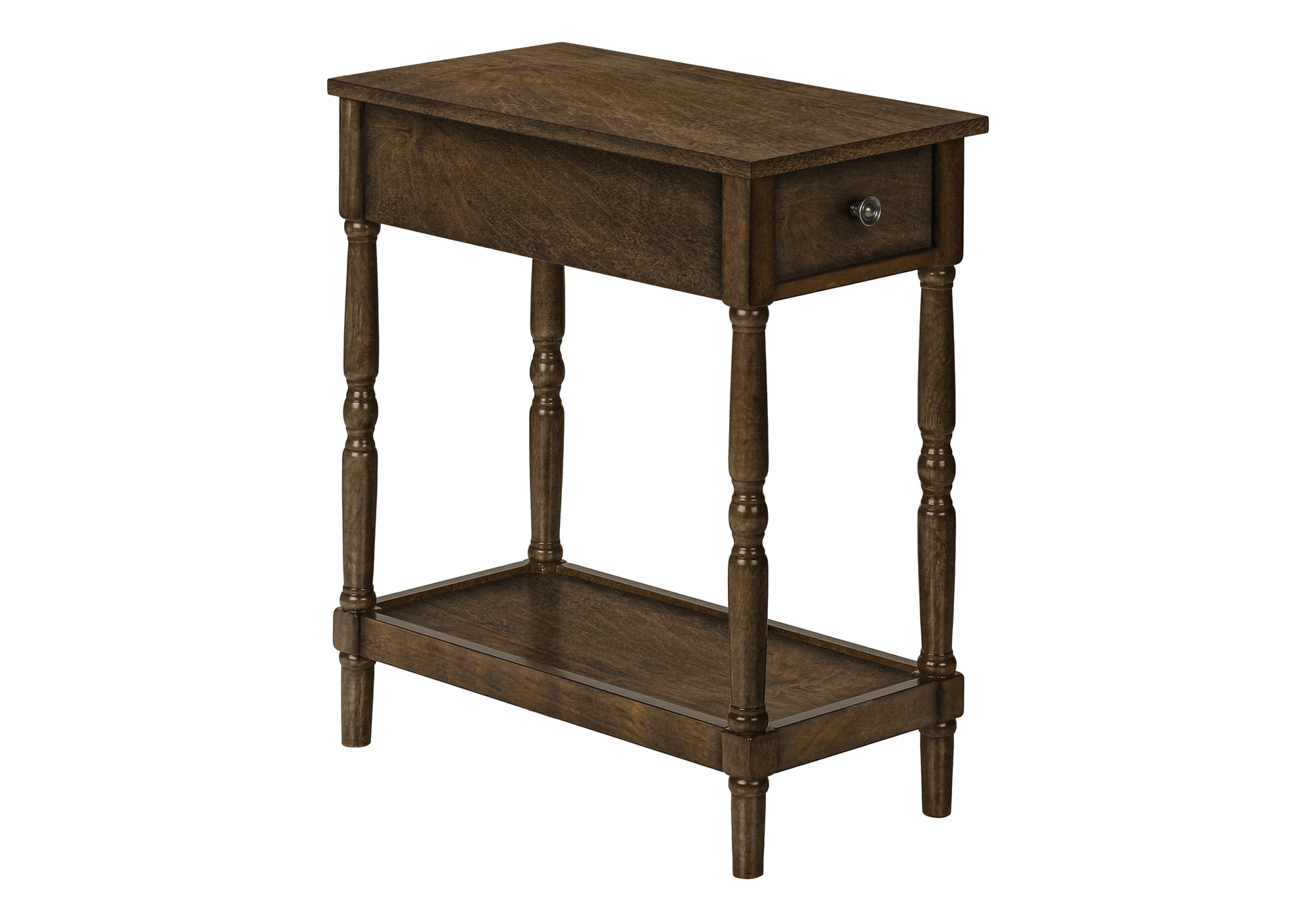 Accent Table - 24"H Espresso Veneer End Table-Accent Table-DECOROLALA