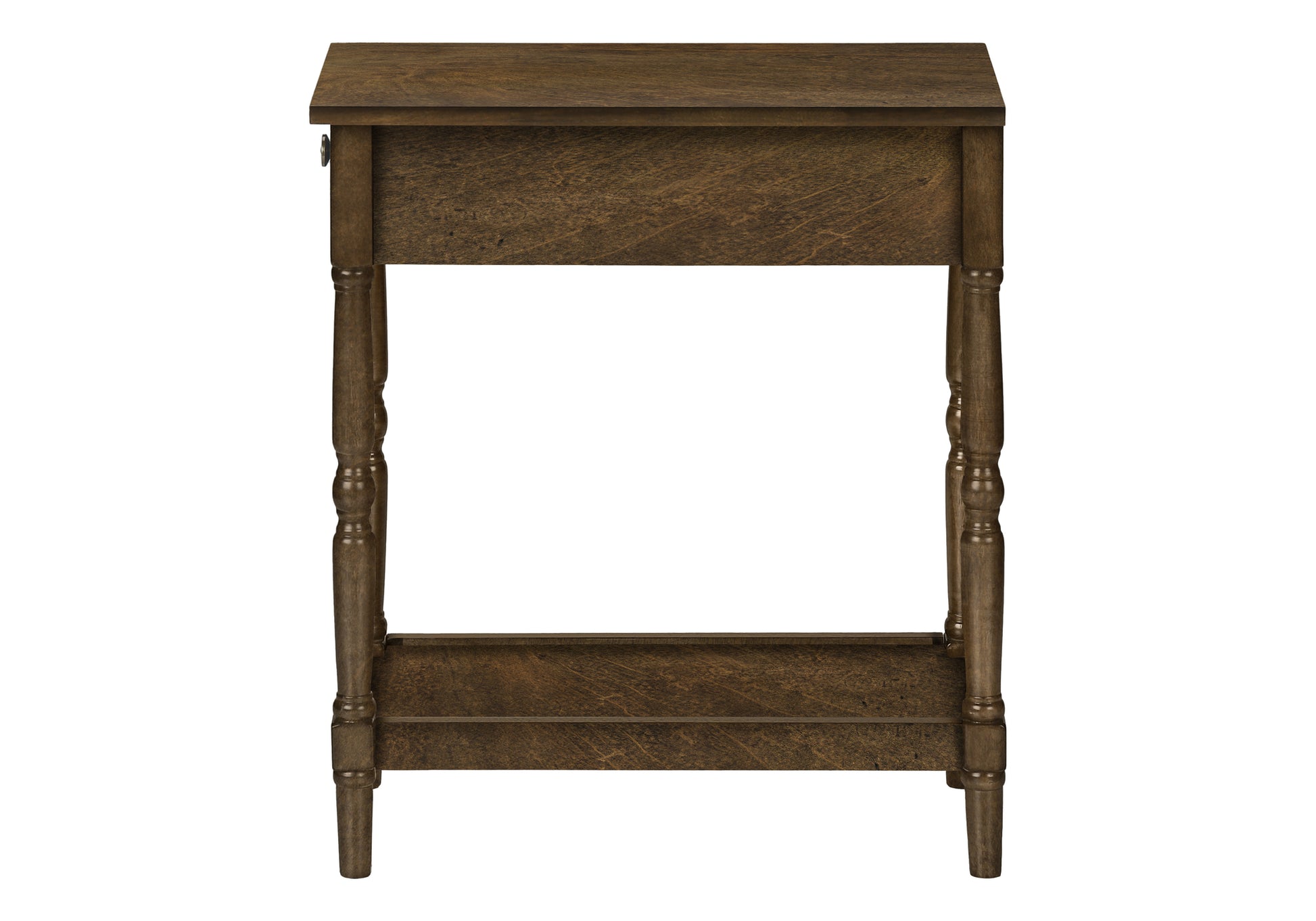 Accent Table - 24"H Espresso Veneer End Table-Accent Table-DECOROLALA