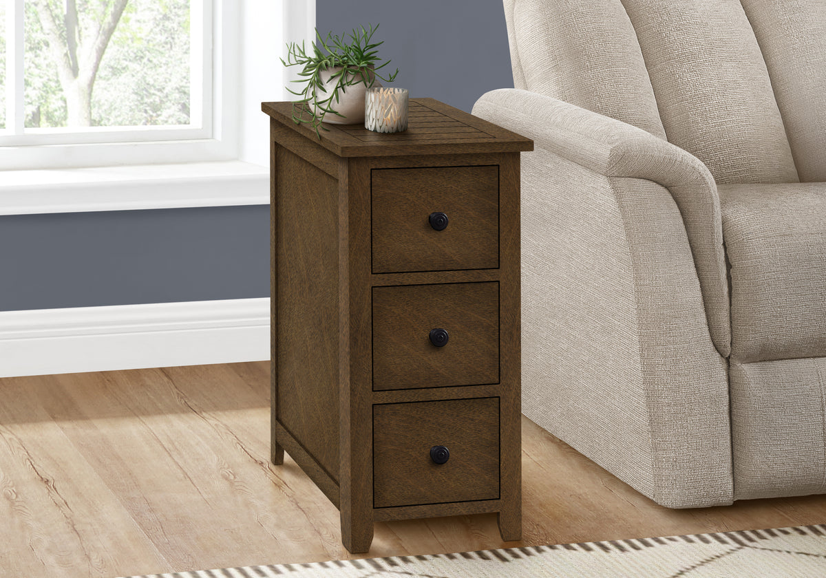 Accent Table - 24"H / Espresso Veneer End Table-Accent Tables-DECOROLALA