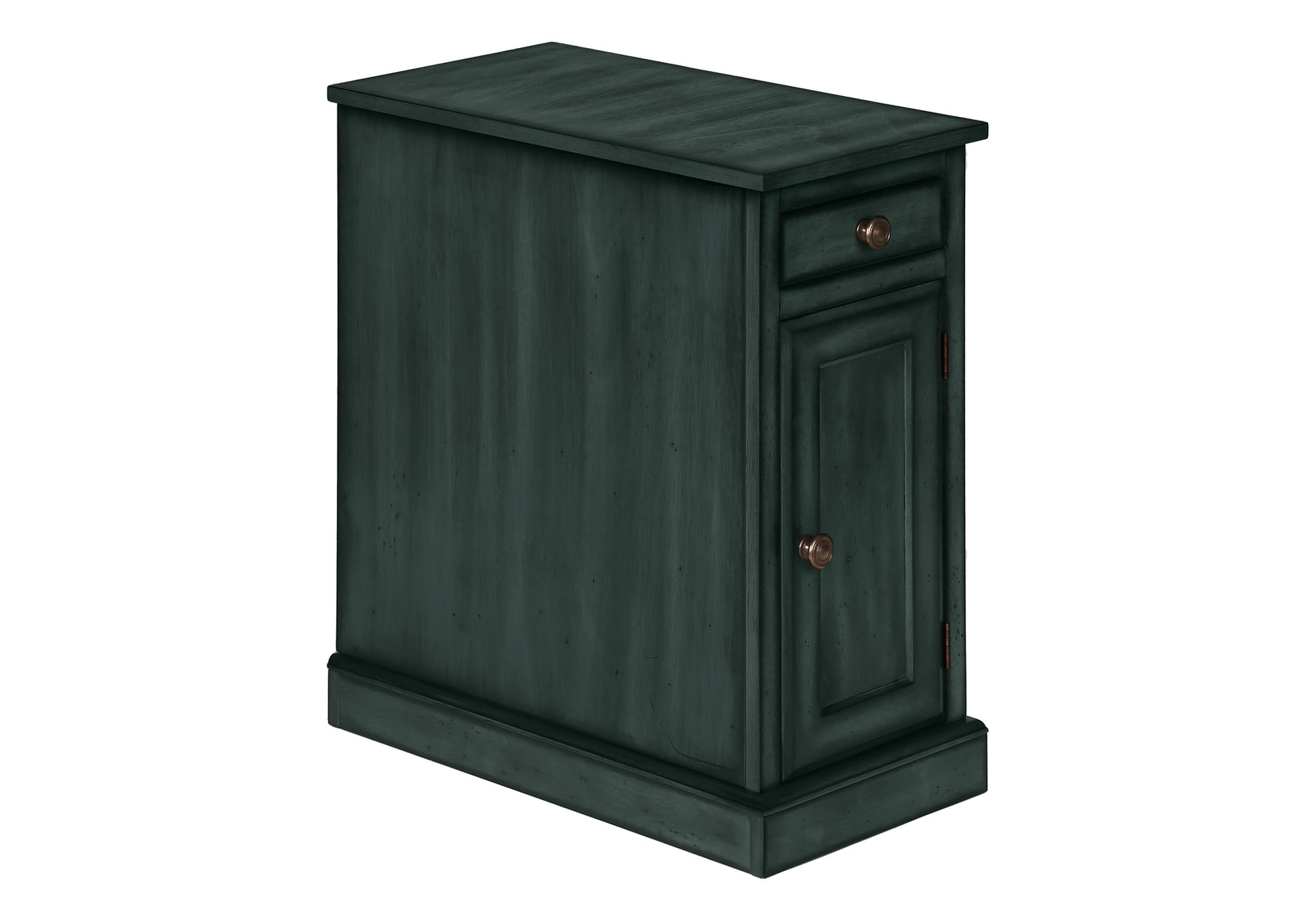 Accent Table 24"H Espresso Veneer End Table with Storage-Accent Table-DECOROLALA