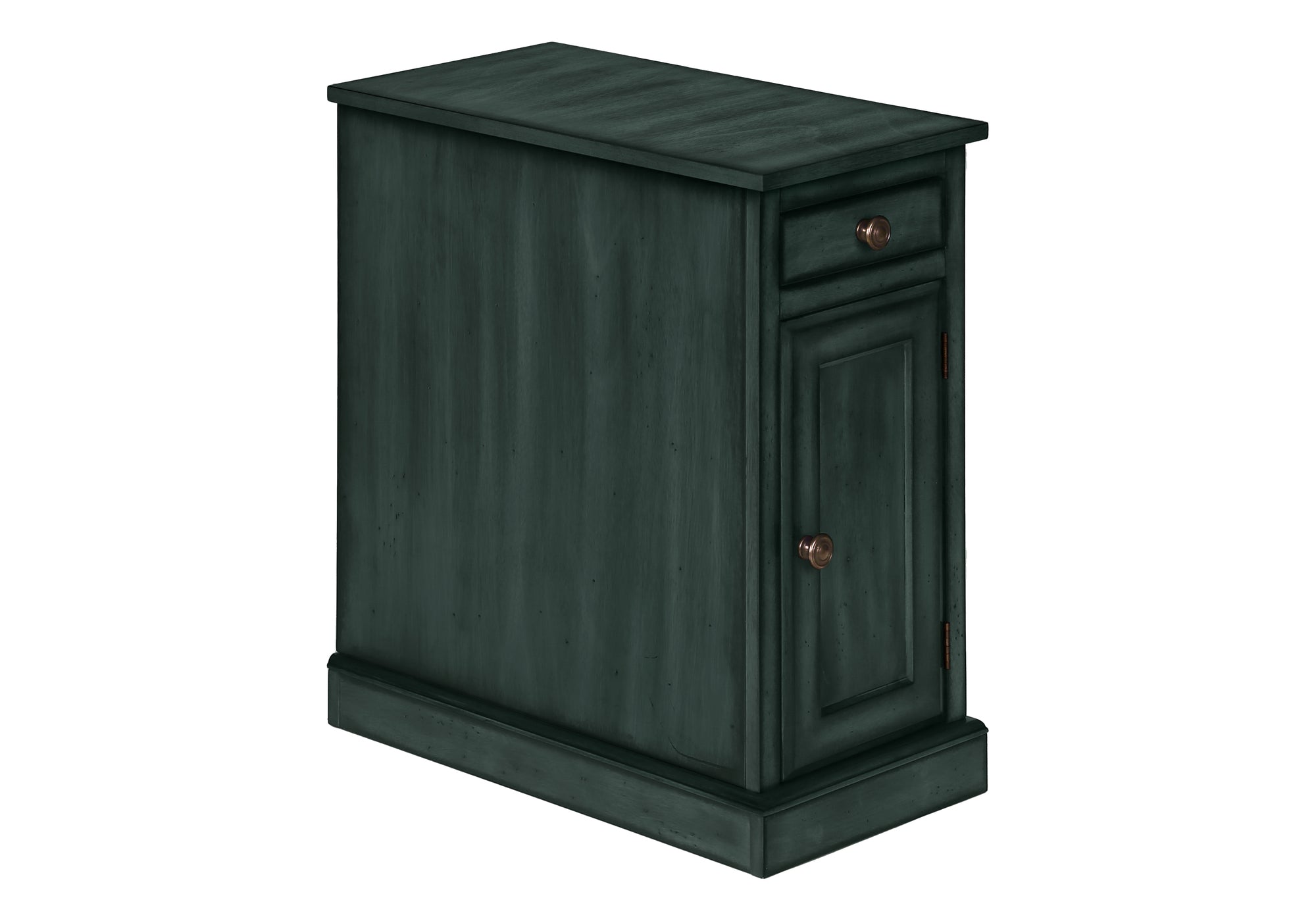 Accent Table 24"H Espresso Veneer End Table with Storage-Accent Table-DECOROLALA