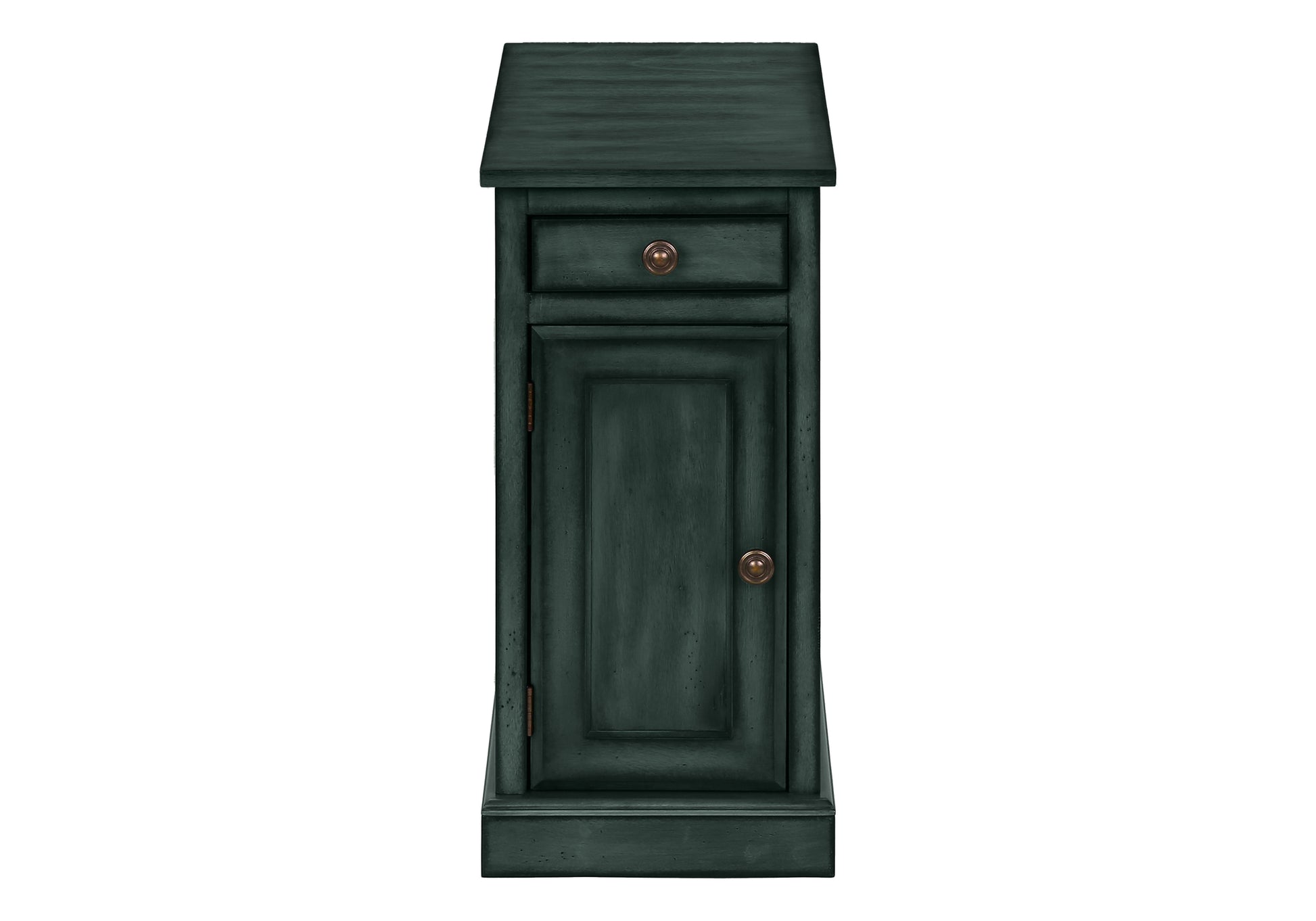 Accent Table 24"H Espresso Veneer End Table with Storage-Accent Table-DECOROLALA