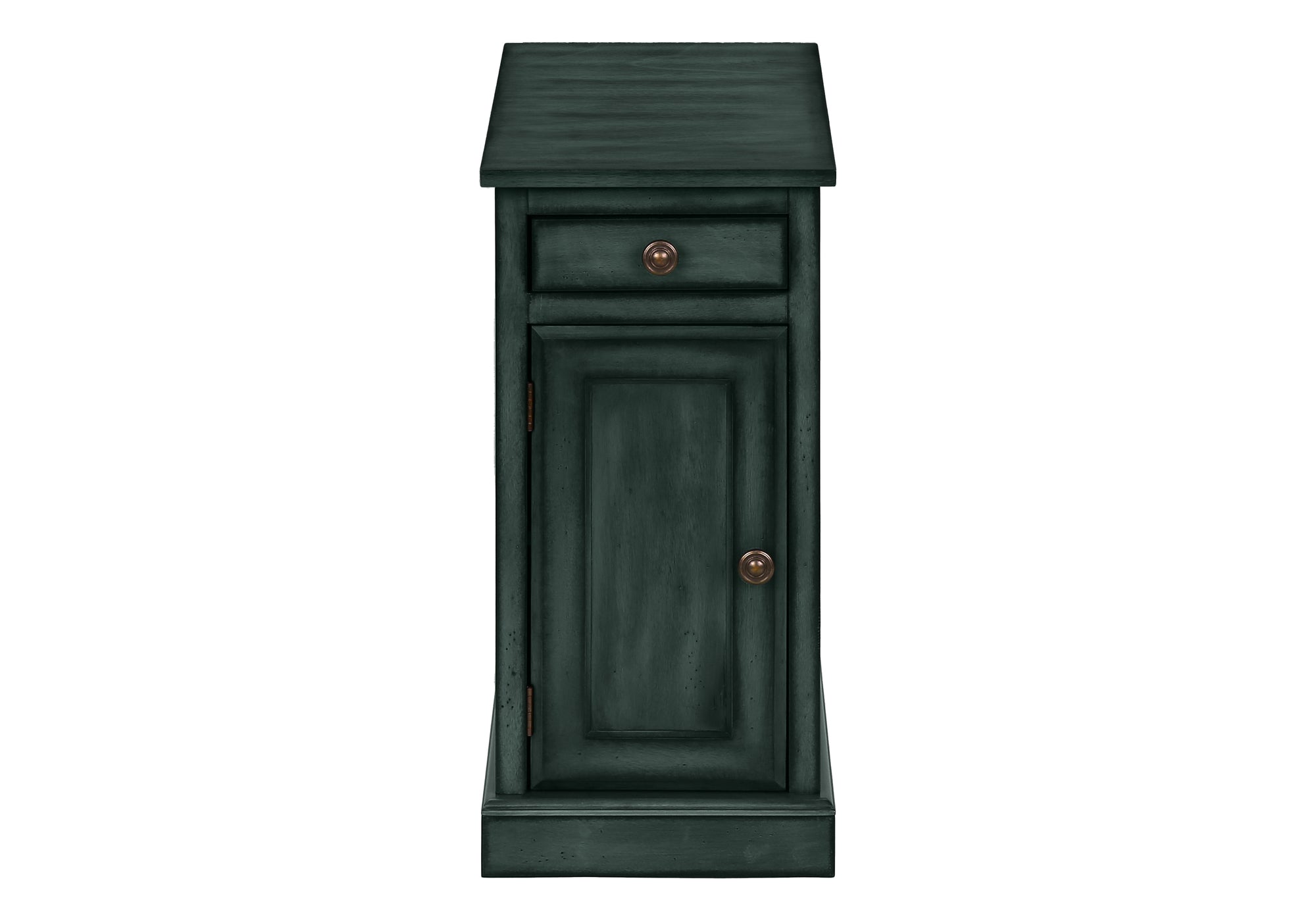 Accent Table 24"H Espresso Veneer End Table with Storage-Accent Table-DECOROLALA