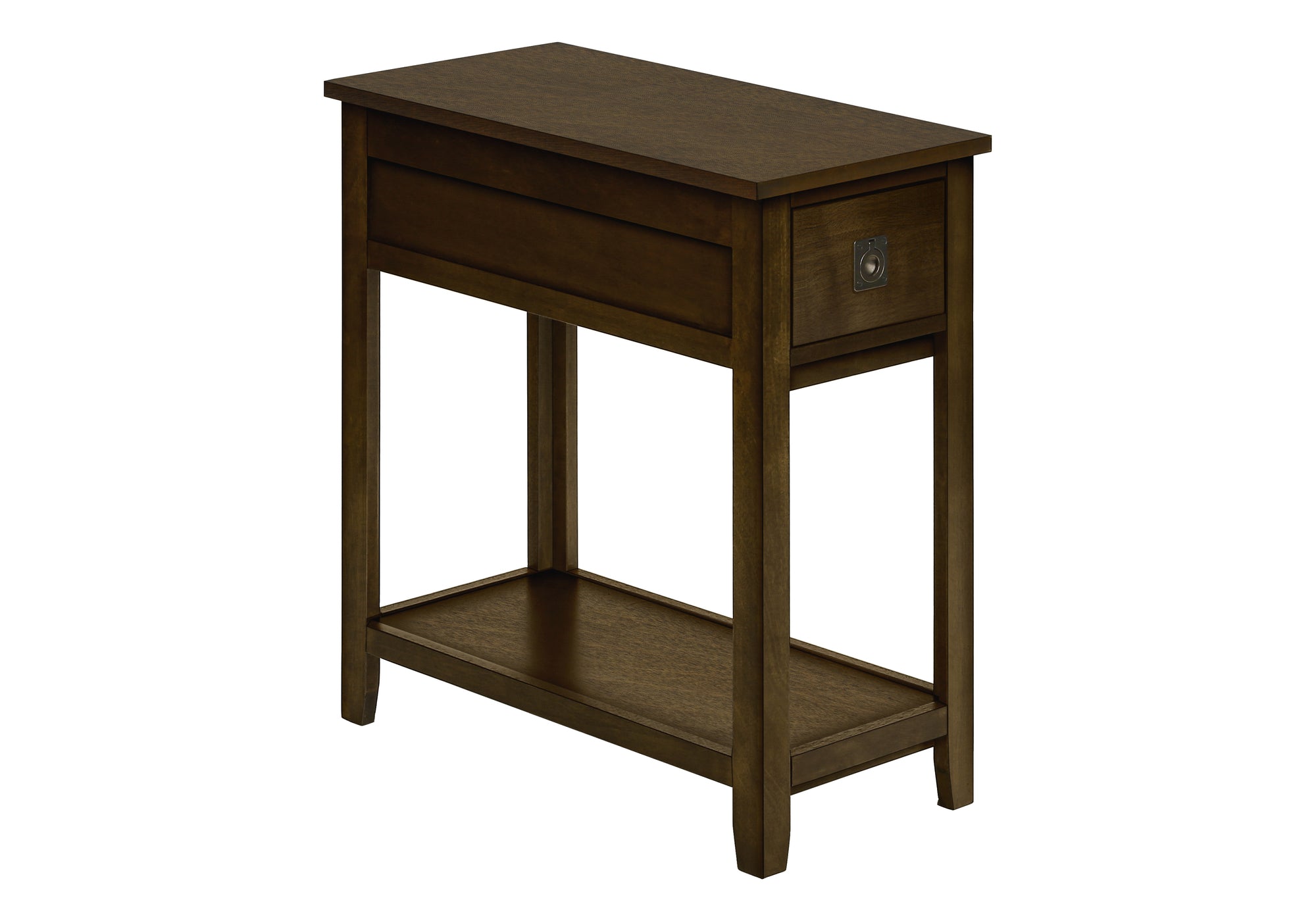 Accent Table 24"H Espresso Veneer with Drawer-Accent Table-DECOROLALA
