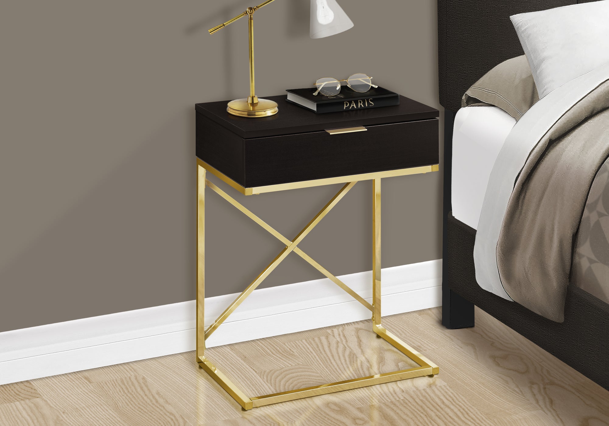 Accent Table 24"H Glossy White Chrome Base-Accent Table-DECOROLALA