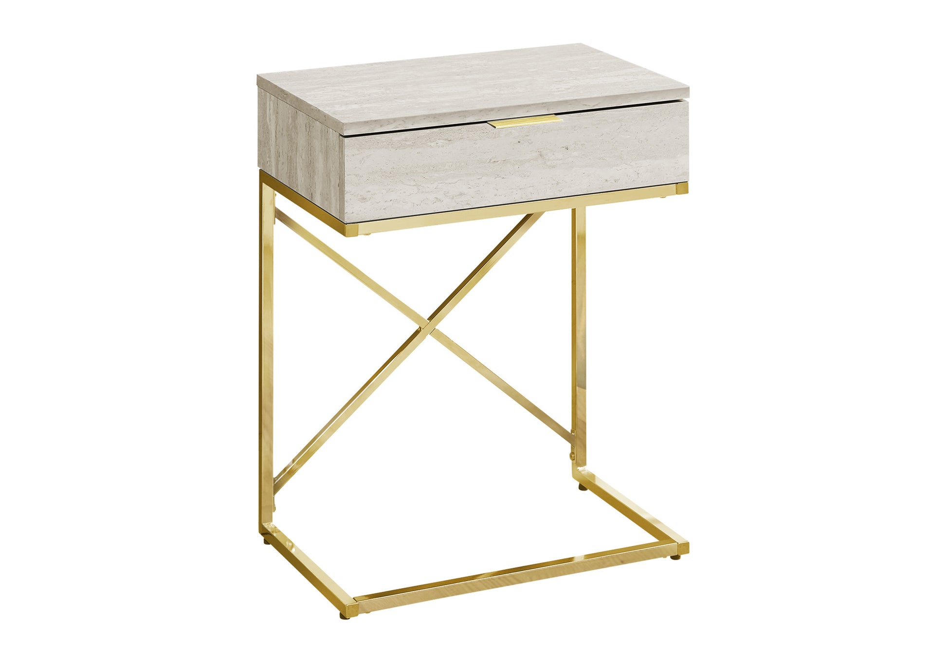 Accent Table 24"H Glossy White Chrome Base-Accent Table-DECOROLALA