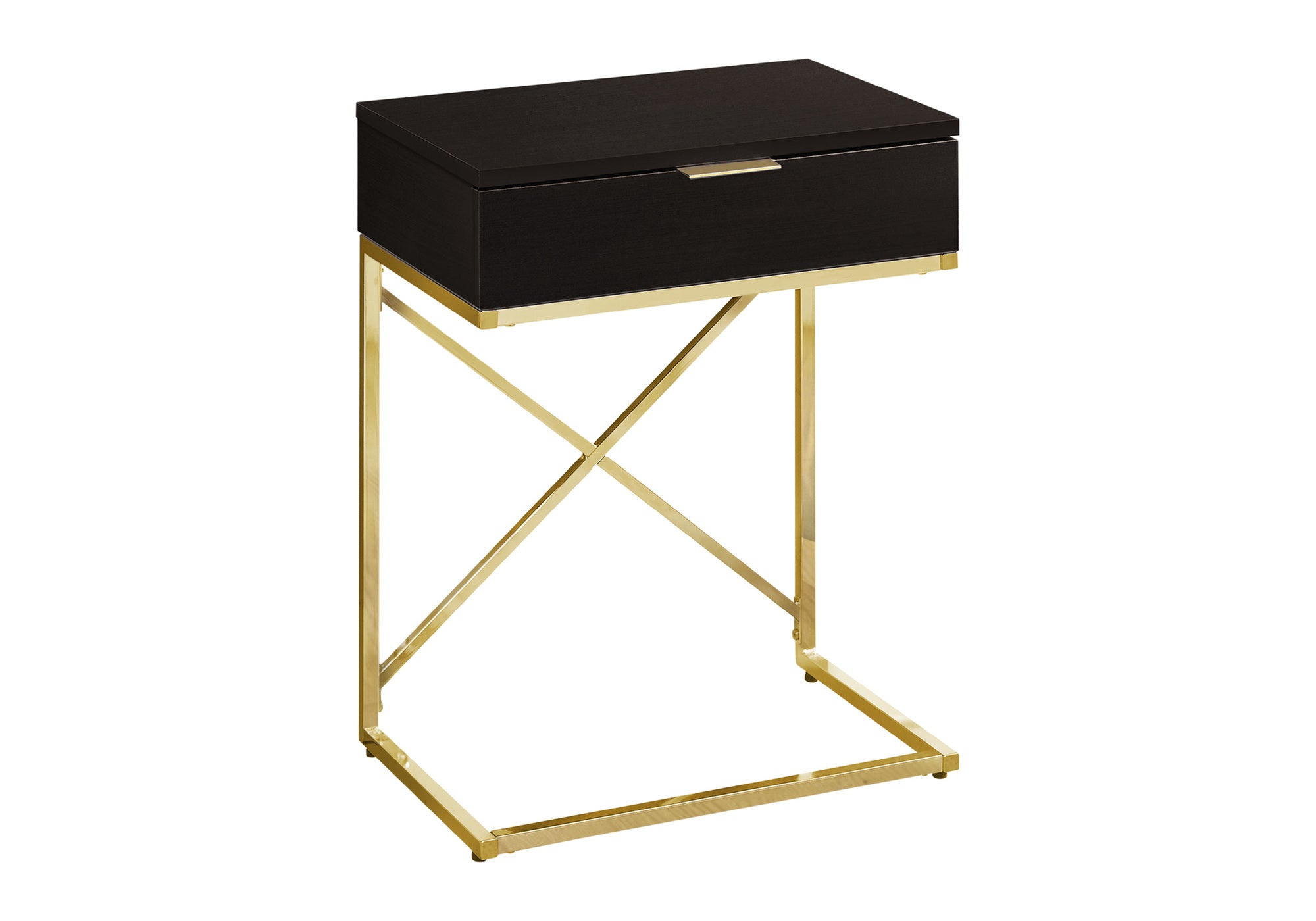 Accent Table 24"H Glossy White Chrome Base-Accent Table-DECOROLALA