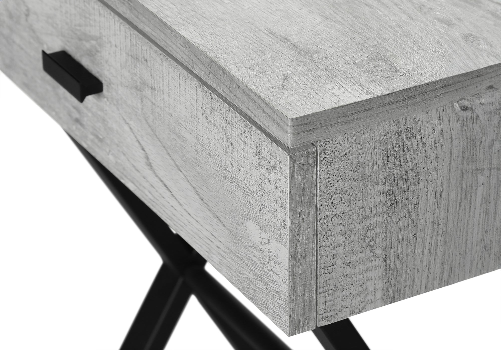 Accent Table - 24"H / Glossy White / Chrome Metal-Accent Table-DECOROLALA