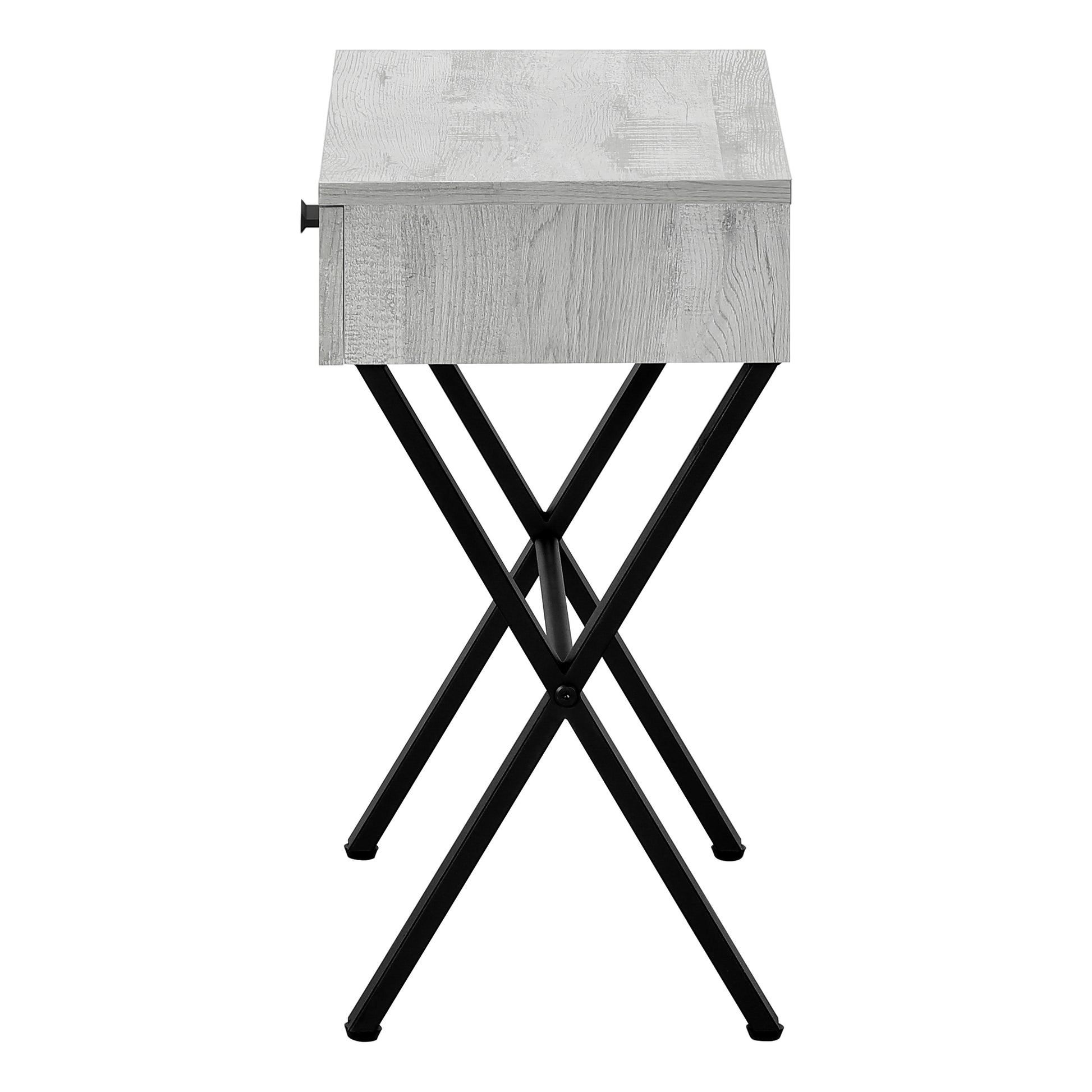 Accent Table 24"H Glossy White Chrome Metal Storage Drawer-Accent Table-DECOROLALA