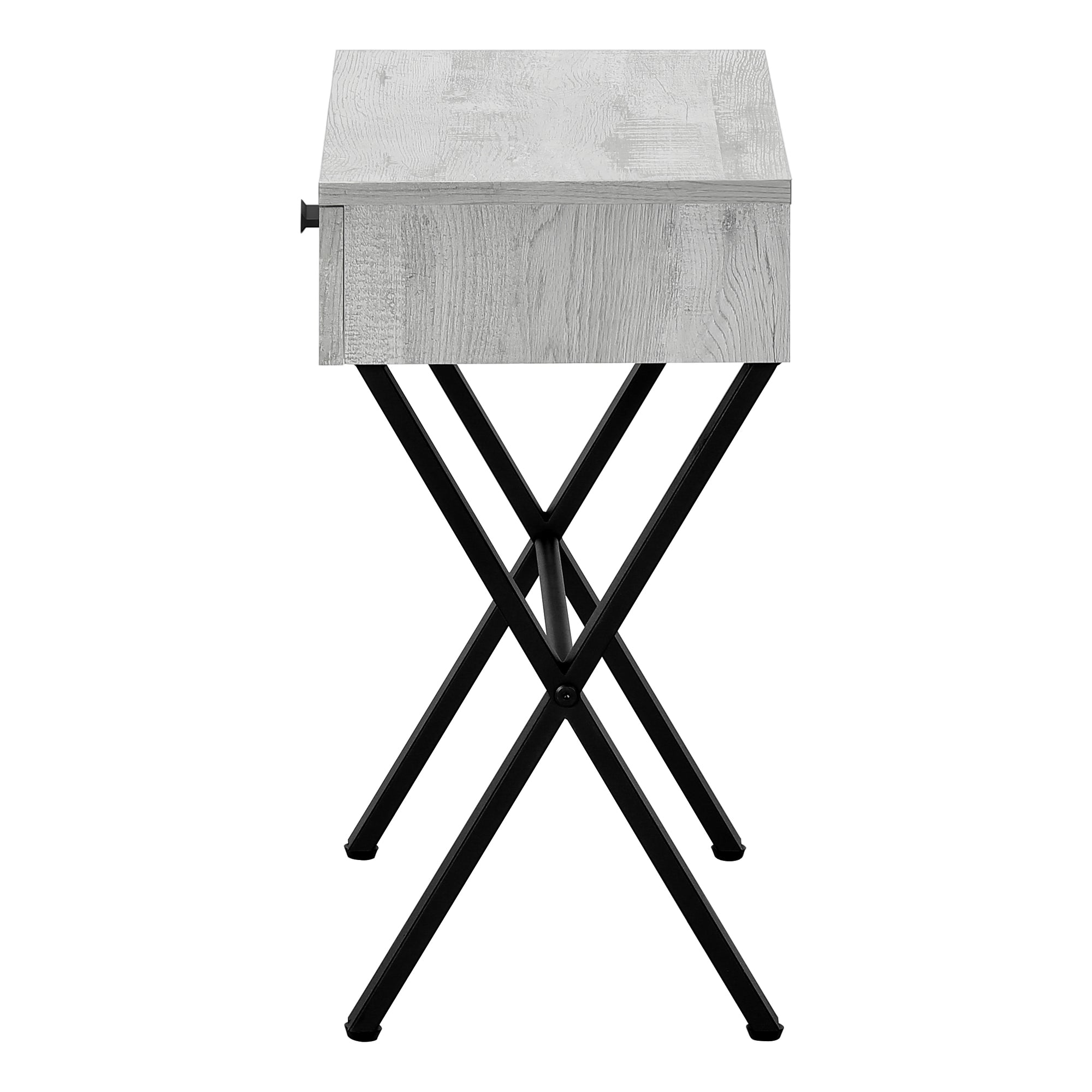 Accent Table 24"H Glossy White Chrome Metal Storage Drawer-Accent Table-DECOROLALA