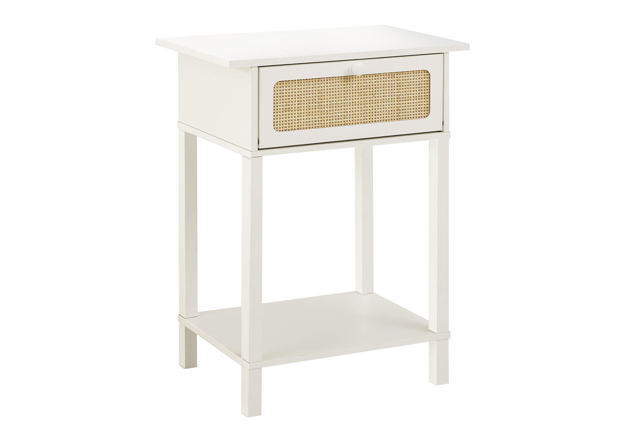 Accent Table 24"H Natural Laminate 2-Tier Storage-Accent Table-DECOROLALA