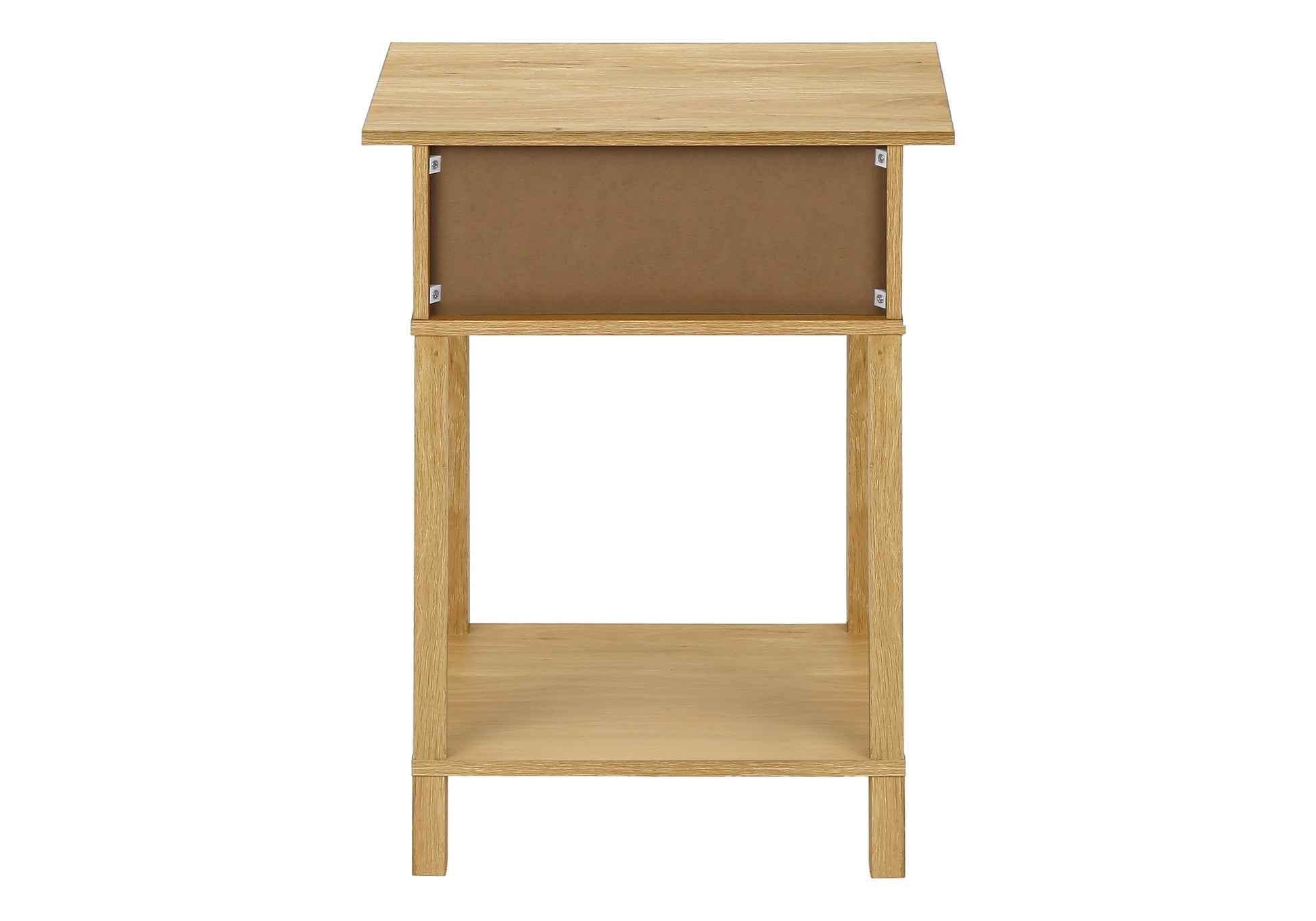 Accent Table 24"H Natural Laminate 2-Tier Storage-Accent Table-DECOROLALA