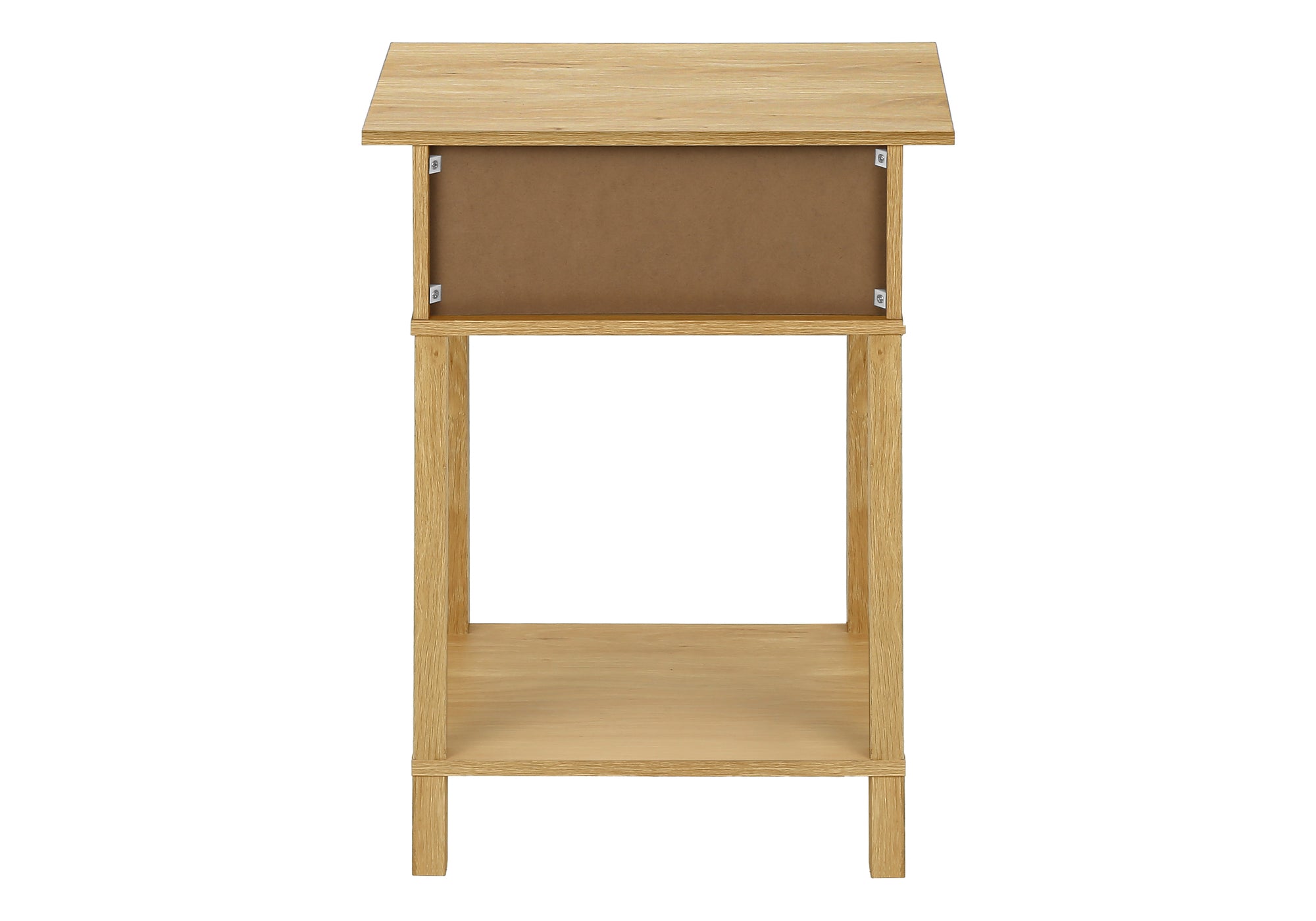 Accent Table 24"H Natural Laminate 2-Tier Storage-Accent Table-DECOROLALA
