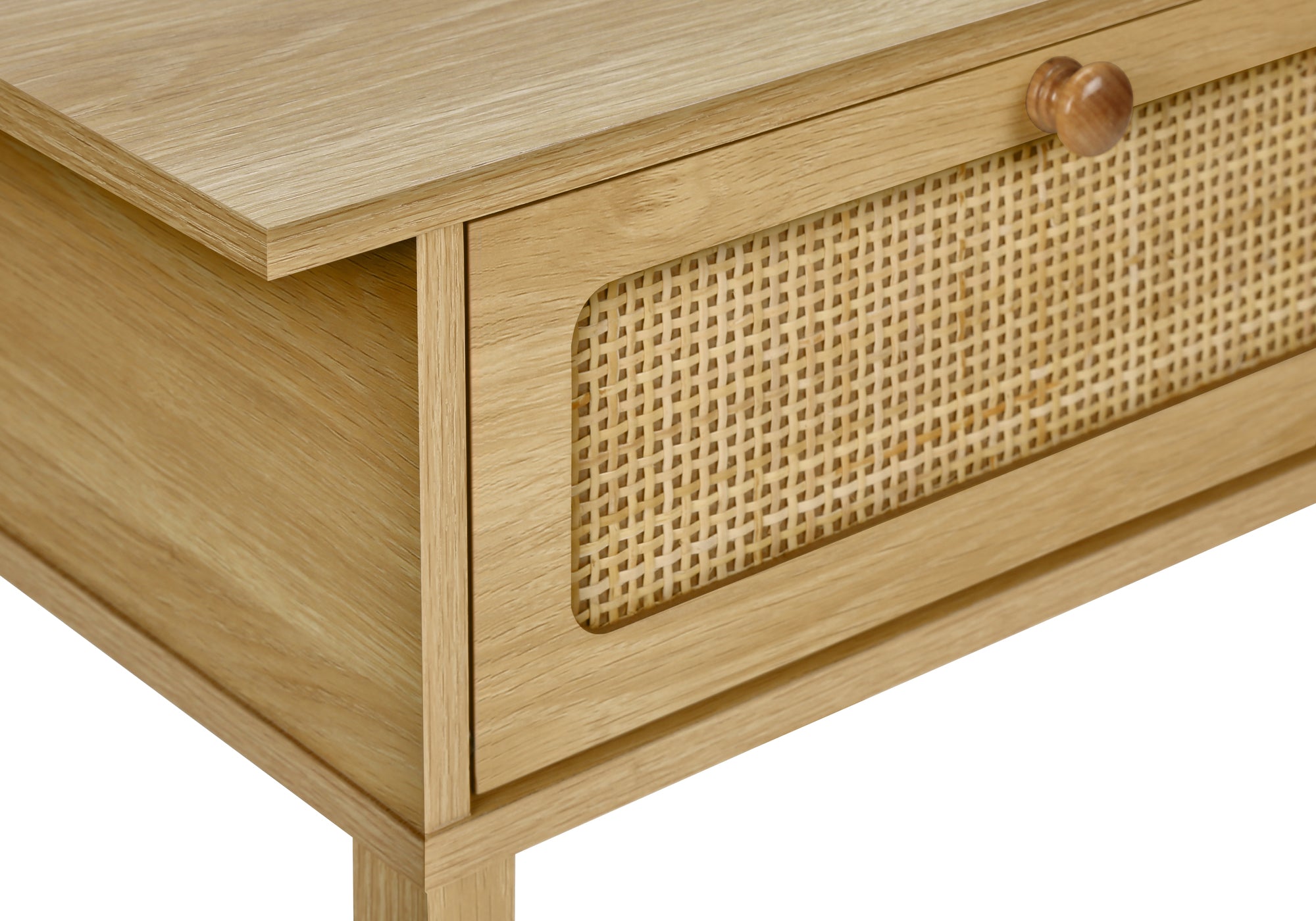 Accent Table - 24"H / Natural / Natural Drawer-Accent Table-DECOROLALA