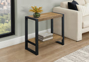 Accent Table, 24"H, Side, End, Nightstand, Lamp, Living Room, Bedroom, Mango Wood-look Laminate, Black Metal, Contemporary, Modern-DECOROLALA