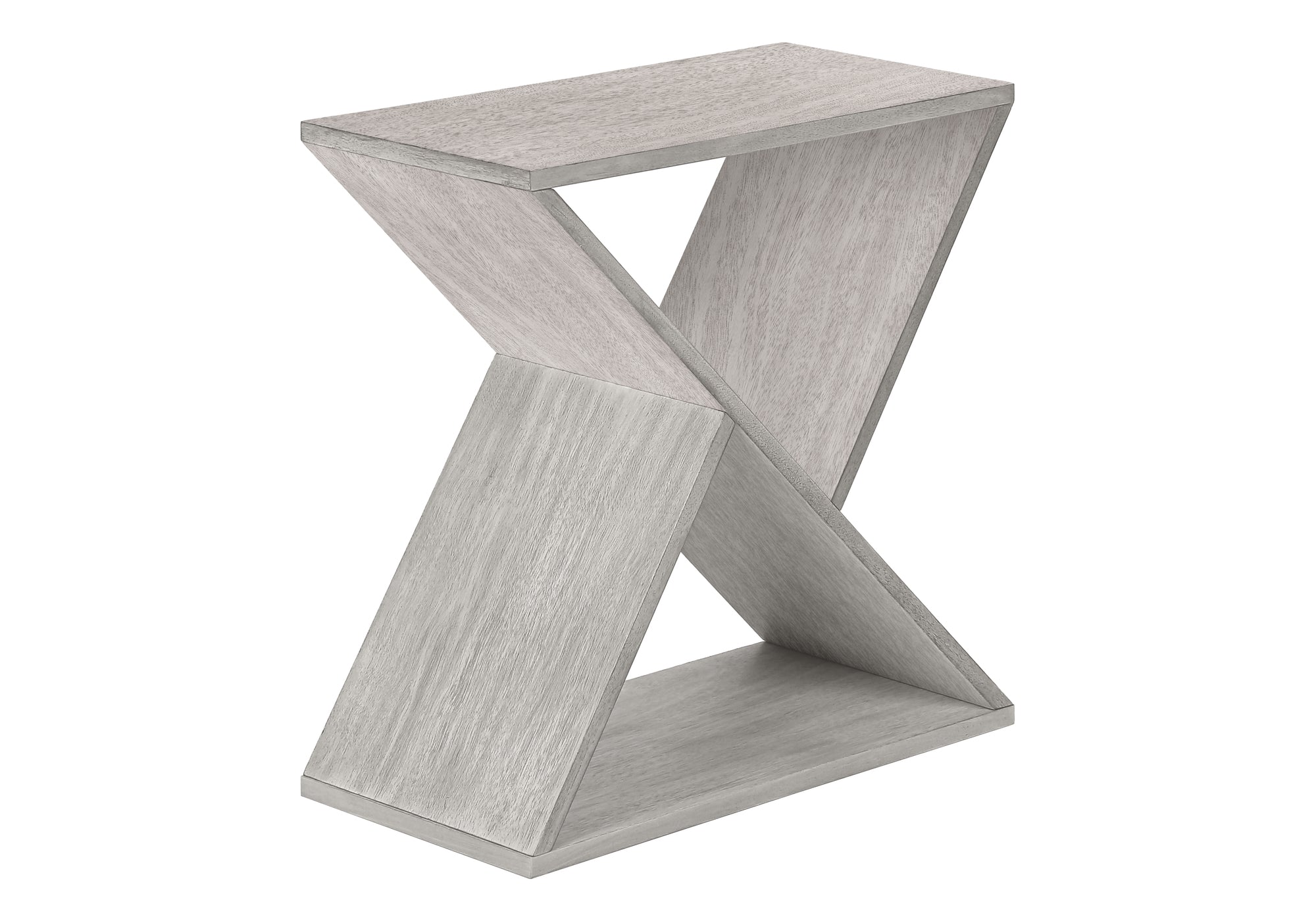 Accent Table 24"H Washed Grey Veneer End Table-Accent Table-DECOROLALA
