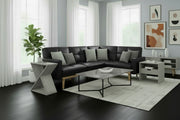 Accent Table 24"H Washed Grey Veneer End Table-Accent Table-DECOROLALA