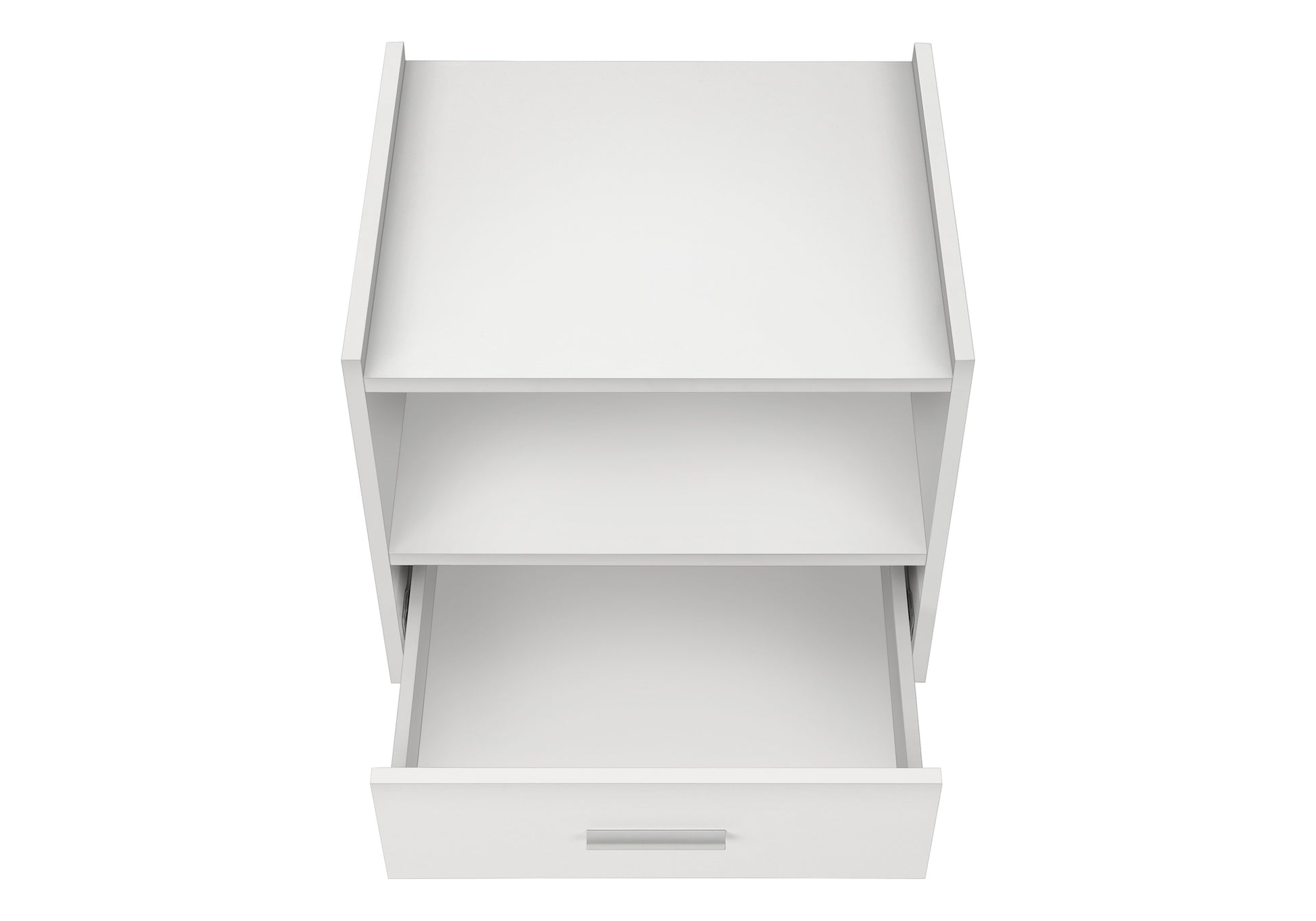 Accent Table - 24"H / White End Table With 1 Drawer-Accent Table-DECOROLALA