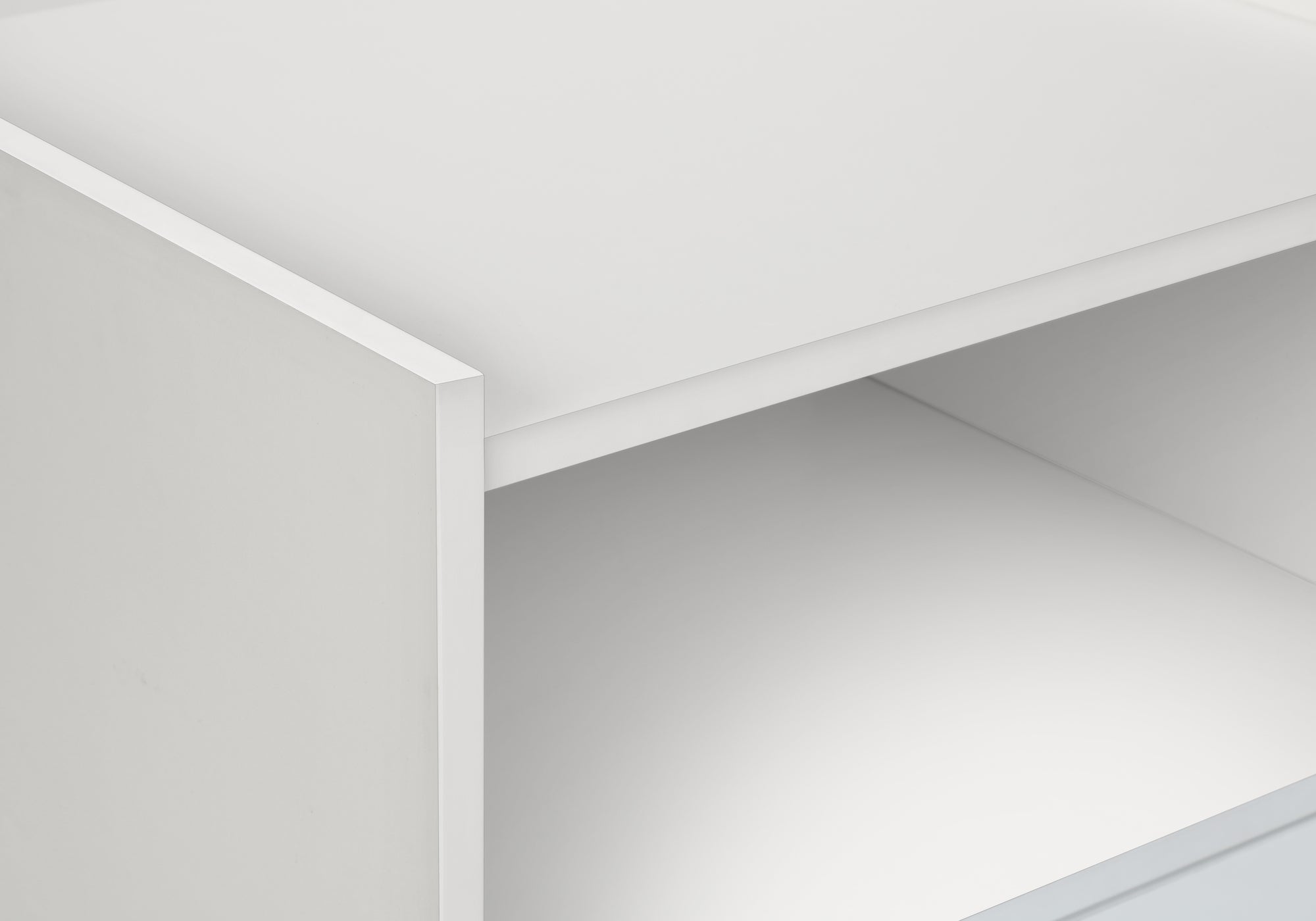 Accent Table - 24"H / White End Table With 1 Drawer-Accent Table-DECOROLALA