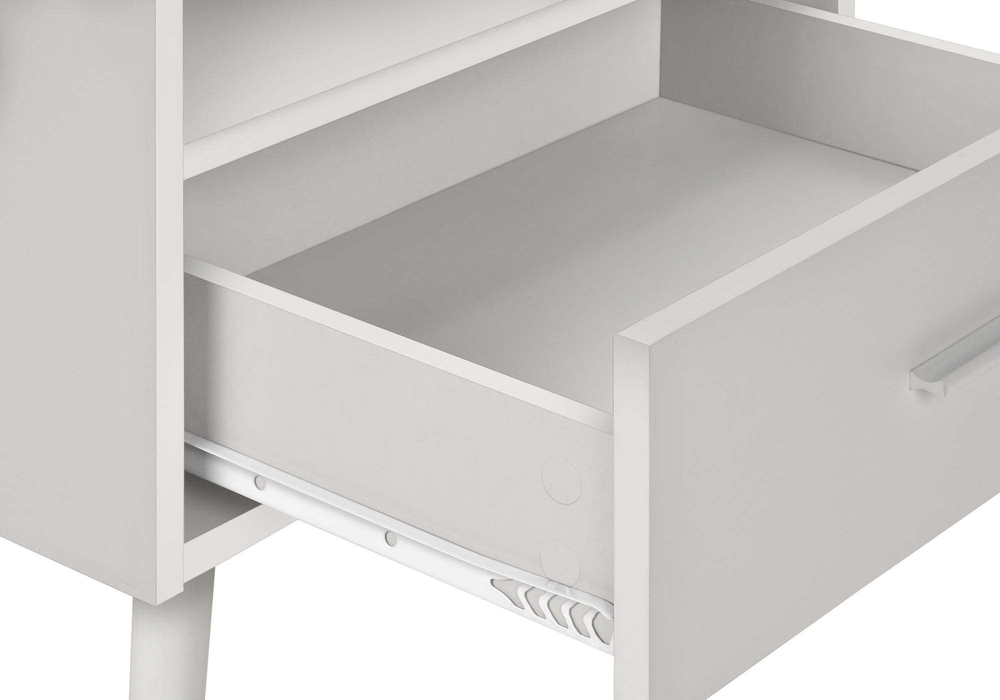 Accent Table - 24"H / White End Table With 1 Drawer-Accent Table-DECOROLALA