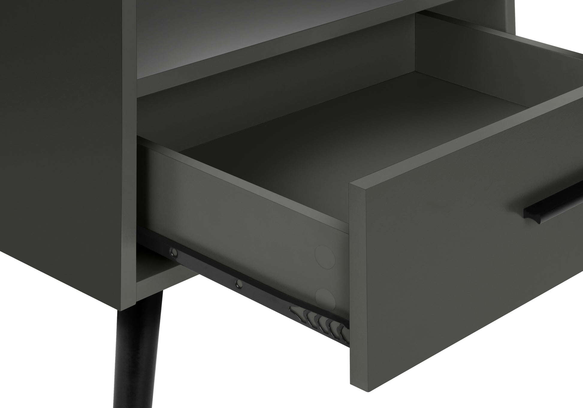 Accent Table - 24"H / White End Table With 1 Drawer-Accent Table-DECOROLALA