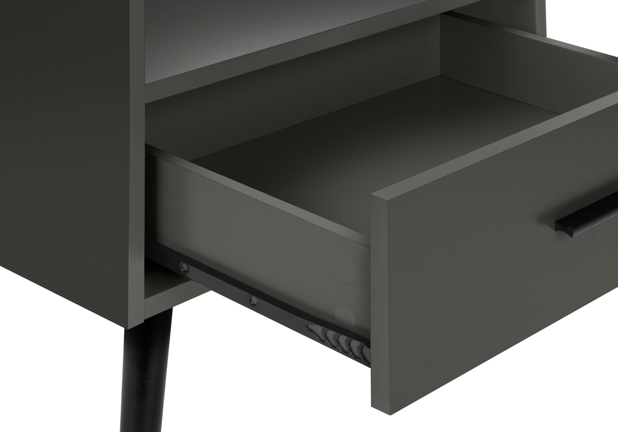 Accent Table - 24"H / White End Table With 1 Drawer-Accent Table-DECOROLALA