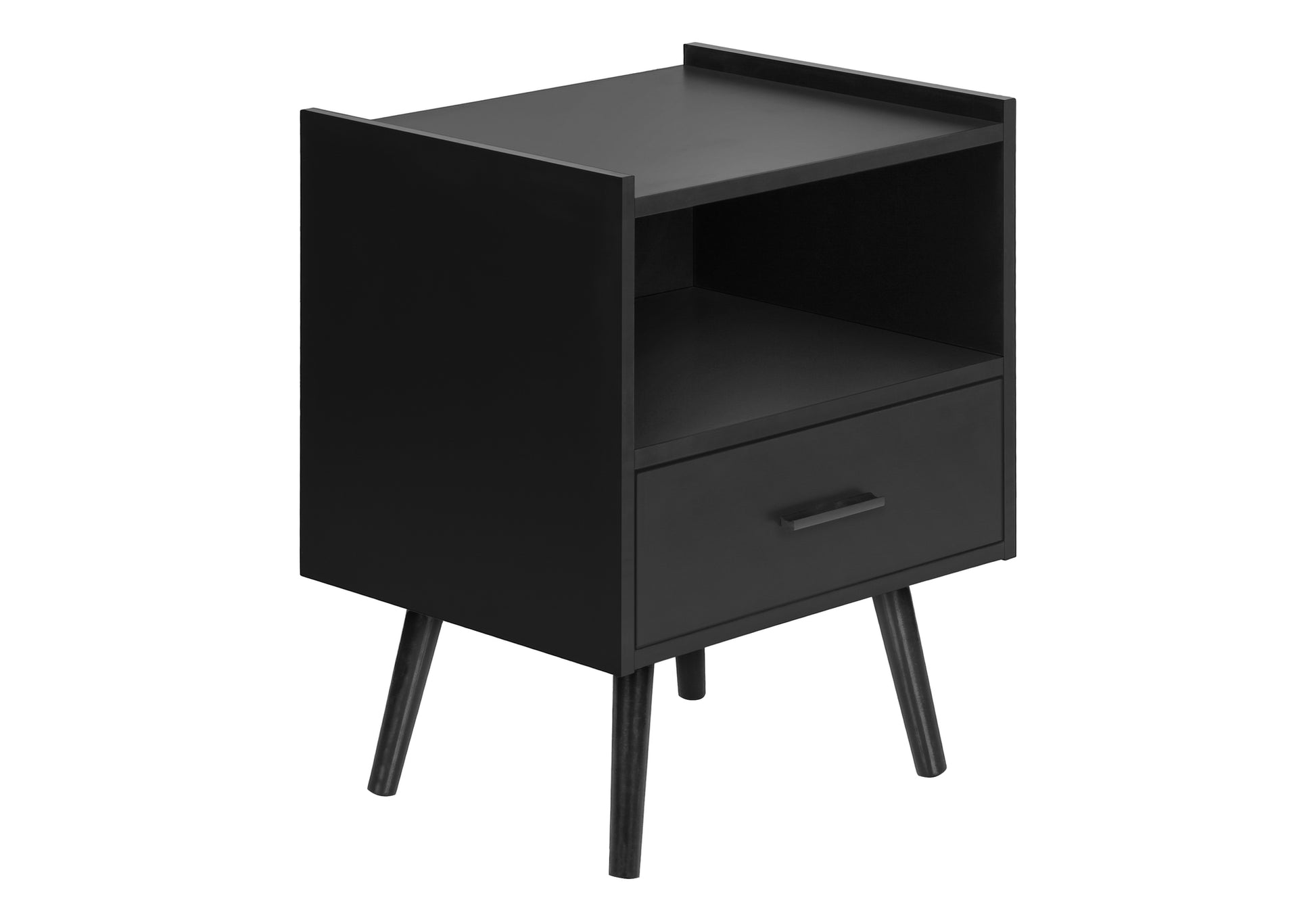 Accent Table 24"H White End Table with Drawer-Accent Table-DECOROLALA