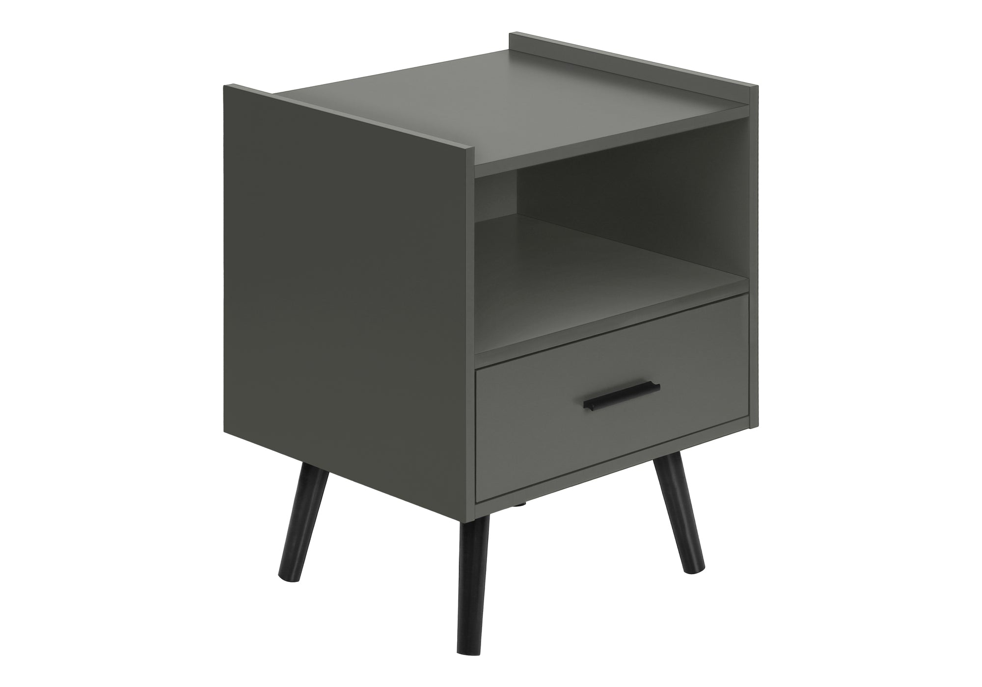 Accent Table 24"H White End Table with Drawer-Accent Table-DECOROLALA
