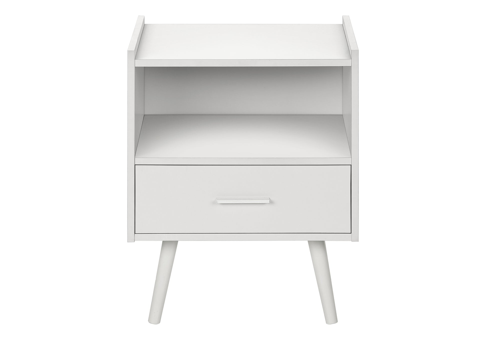 Accent Table 24"H White End Table with Drawer-Accent Table-DECOROLALA