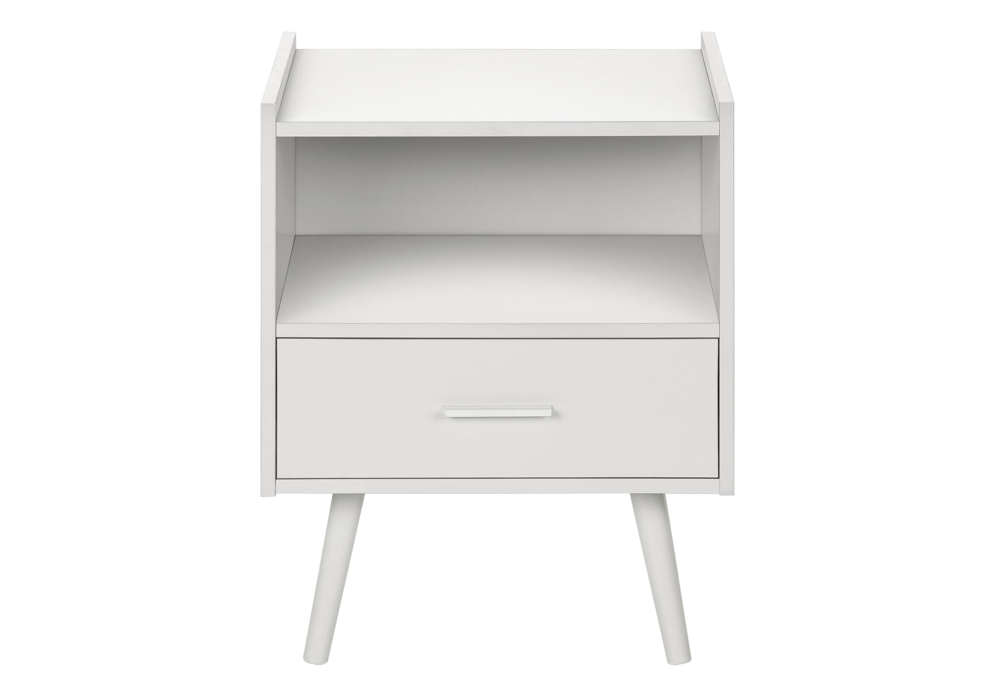 Accent Table 24"H White End Table with Drawer-Accent Table-DECOROLALA