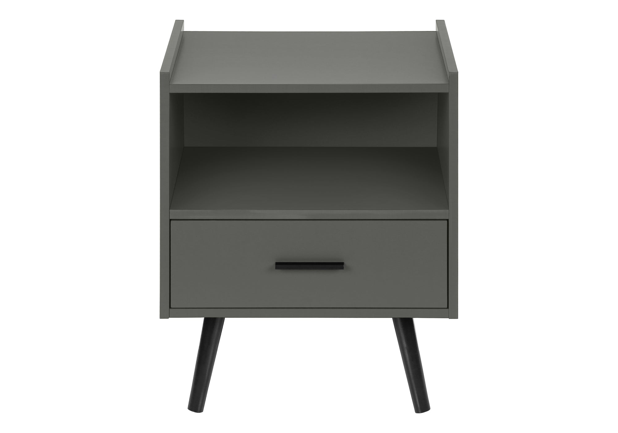 Accent Table 24"H White End Table with Drawer-Accent Table-DECOROLALA