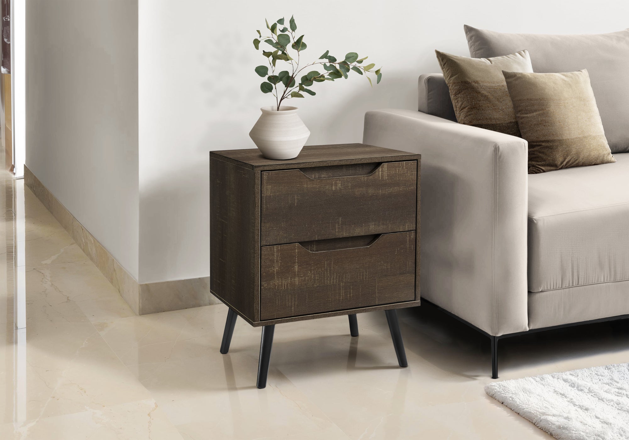 Accent Table 24"H With 2 Drawers-Accent Table-DECOROLALA