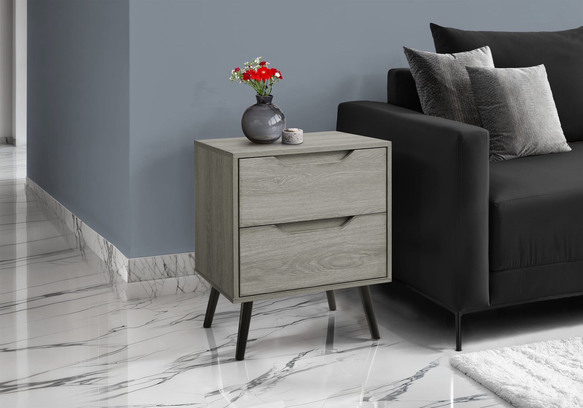 Accent Table 24"H With 2 Drawers-Accent Table-DECOROLALA