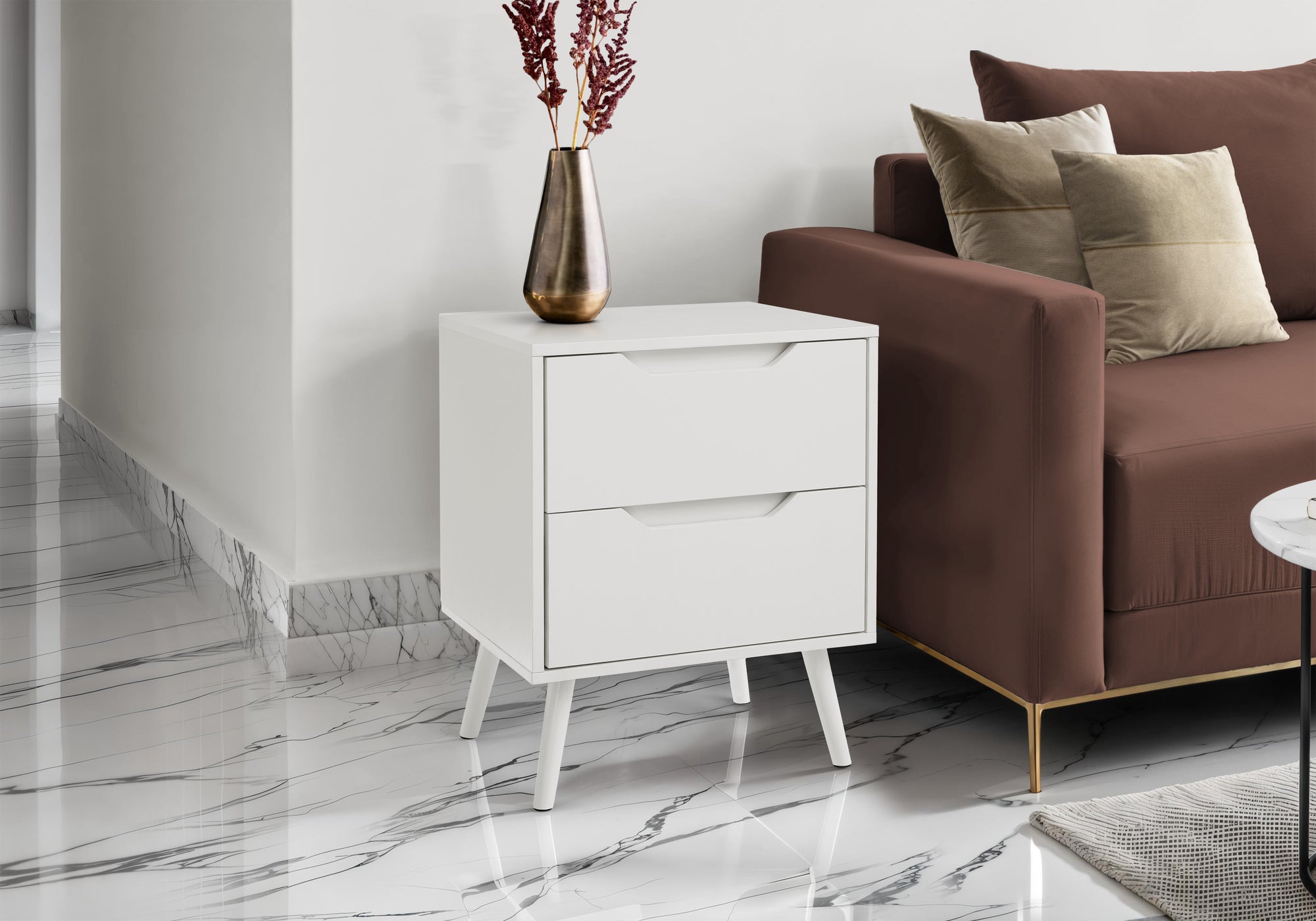 Accent Table 24"H With 2 Drawers-Accent Table-DECOROLALA