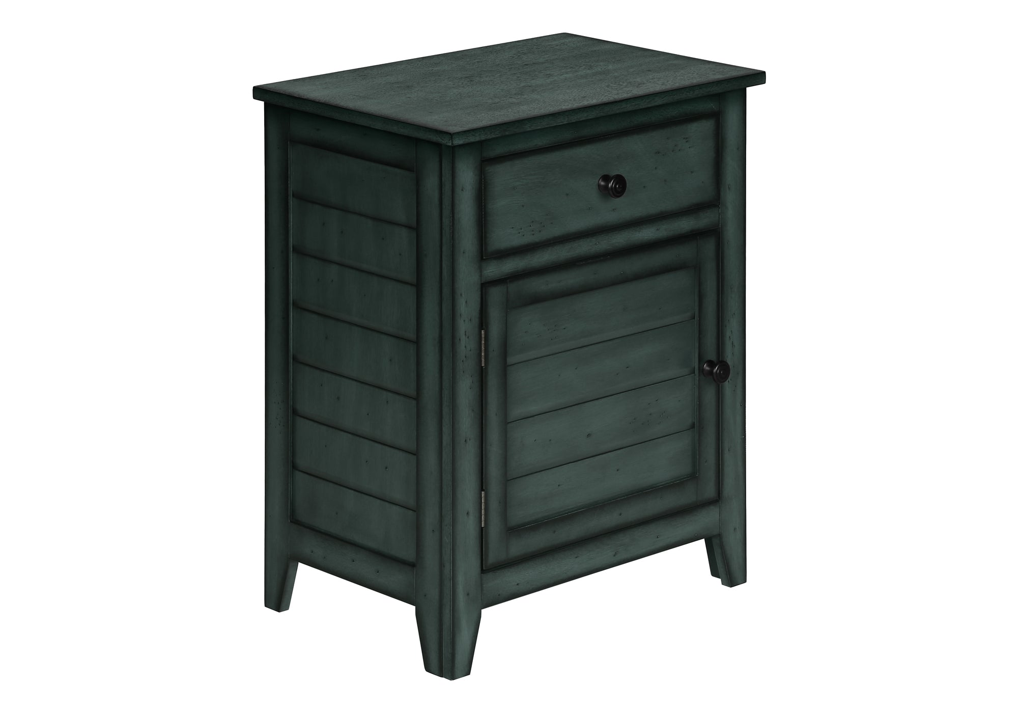 Accent Table 25"H Antique Green Veneer w/ Storage-Accent Table-DECOROLALA
