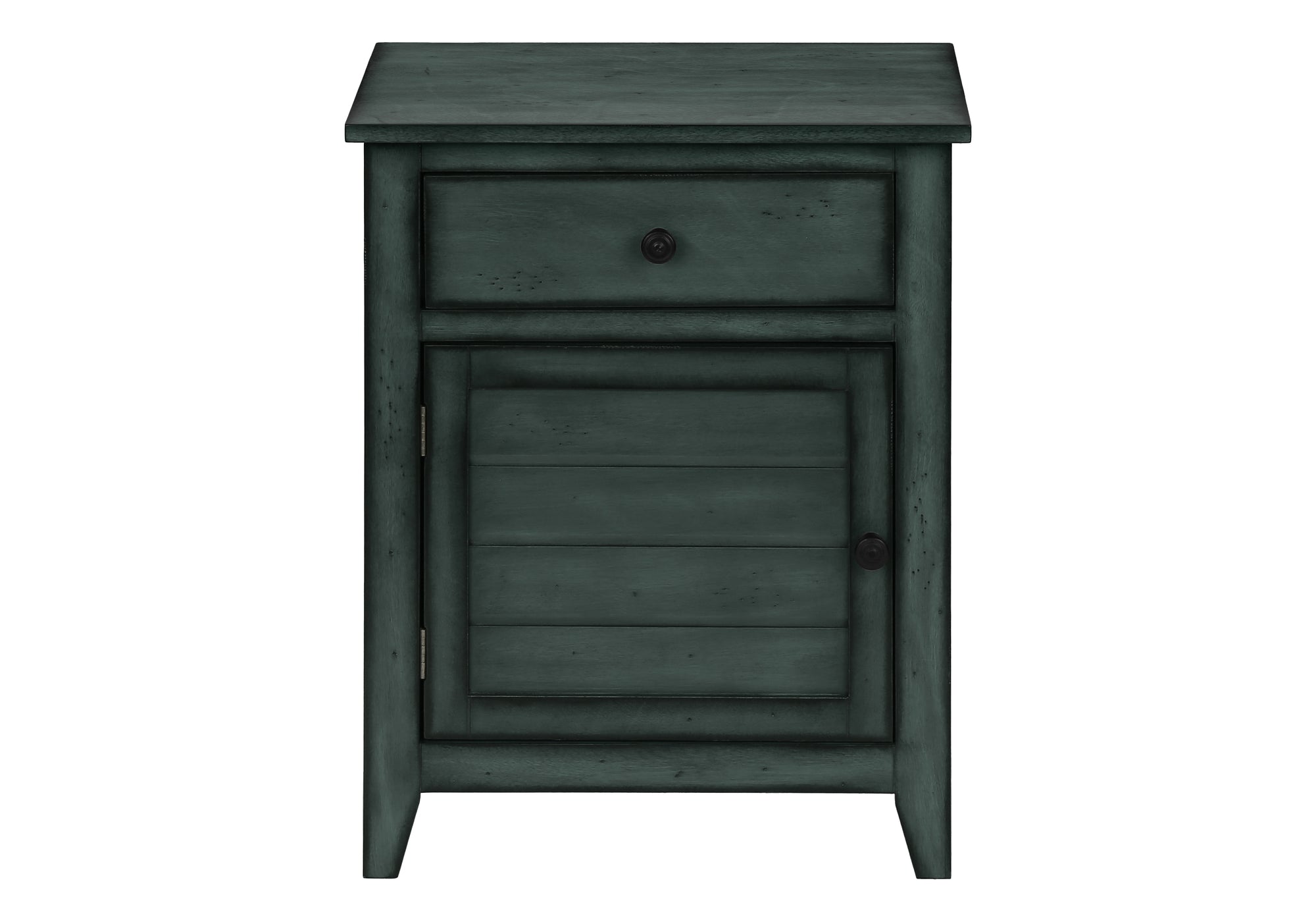 Accent Table 25"H Antique Green Veneer w/ Storage-Accent Table-DECOROLALA