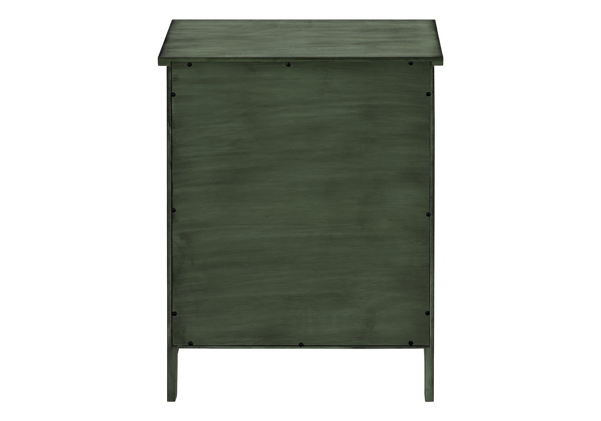 Accent Table 25"H Antique Green Veneer w/ Storage-Accent Table-DECOROLALA