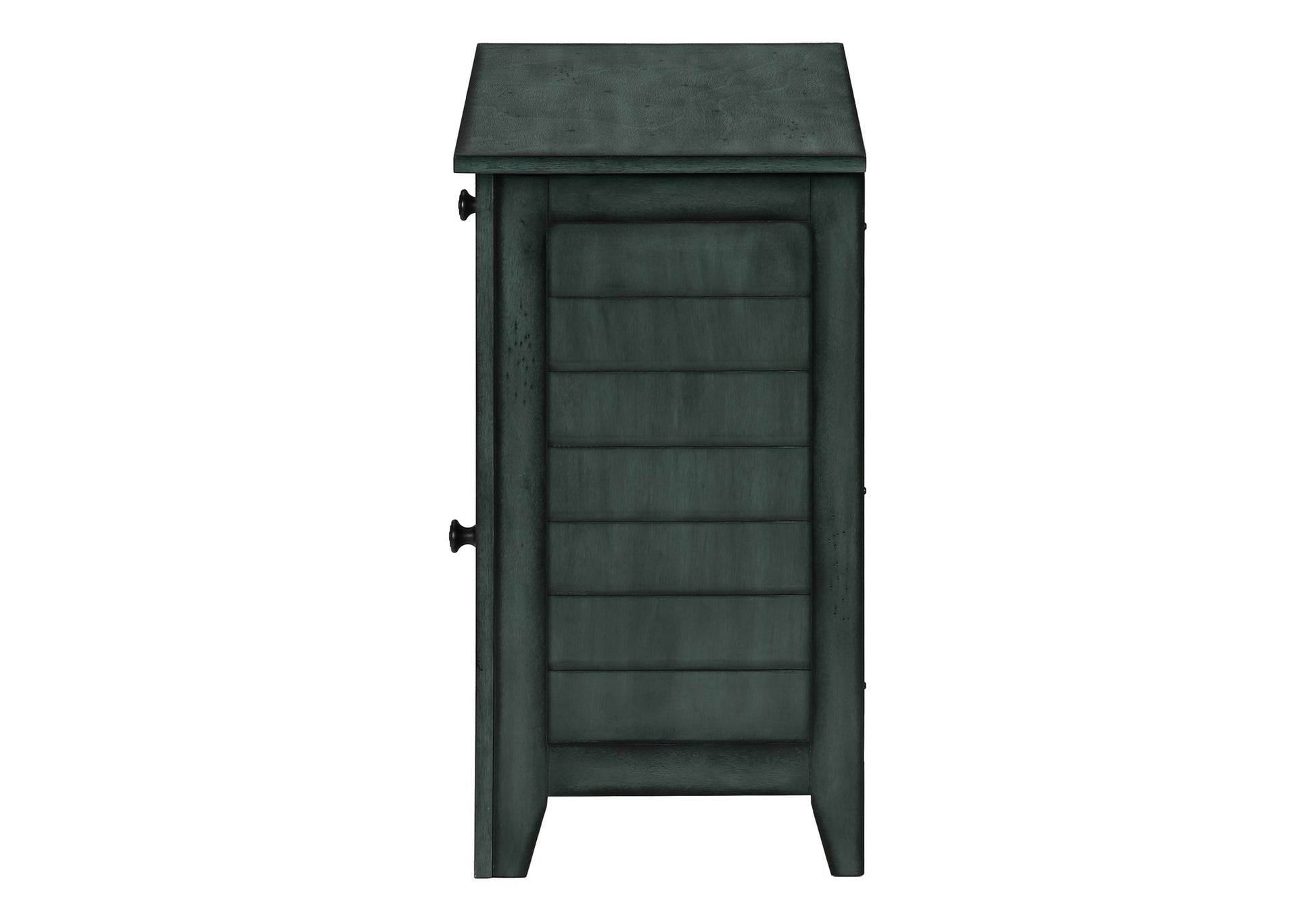 Accent Table 25"H Antique Green Veneer w/ Storage-Accent Table-DECOROLALA