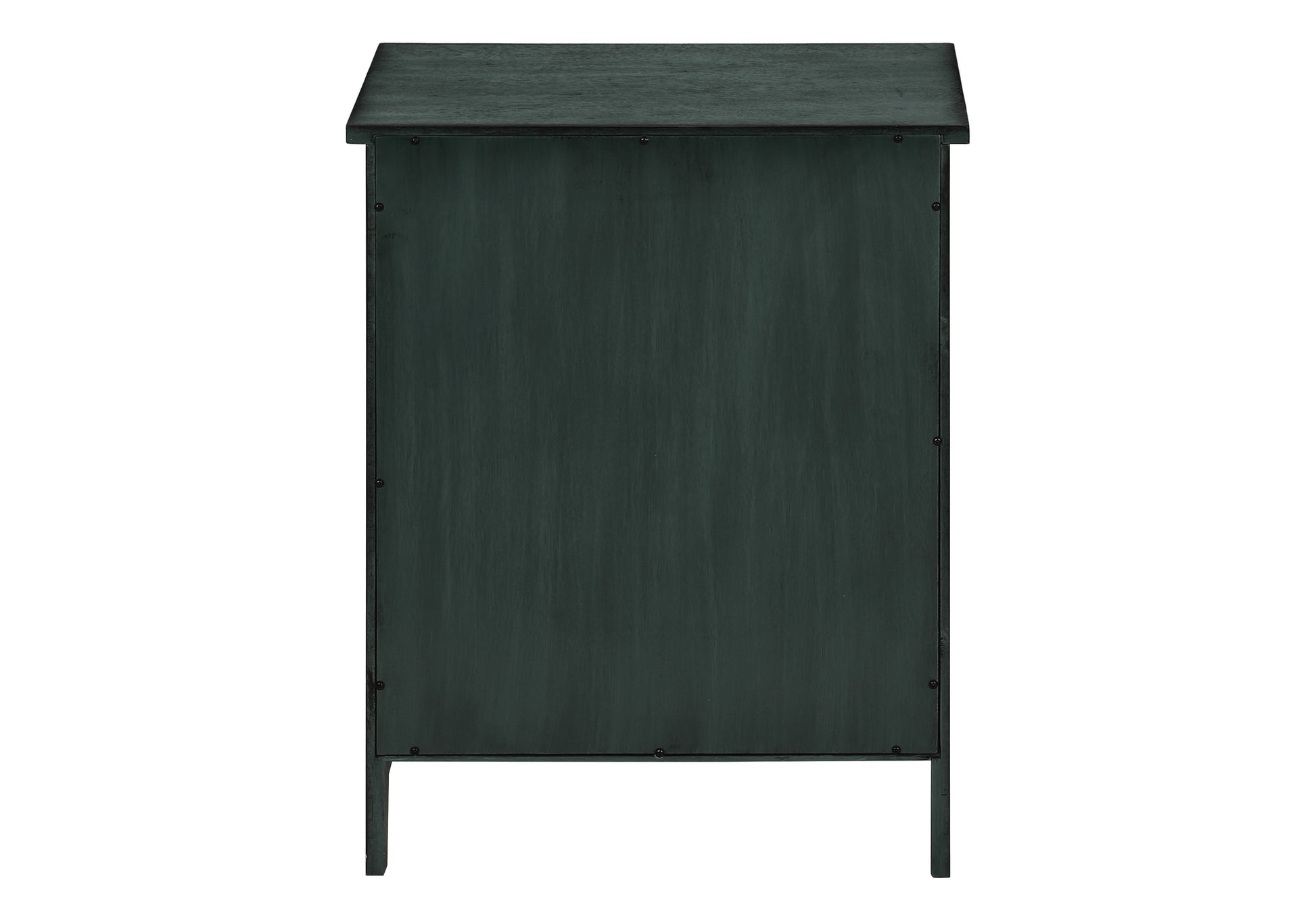 Accent Table 25"H Antique Green Veneer w/ Storage-Accent Table-DECOROLALA