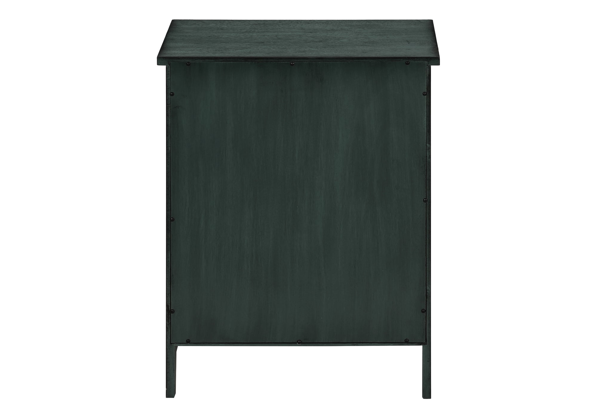 Accent Table 25"H Antique Green Veneer w/ Storage-Accent Table-DECOROLALA
